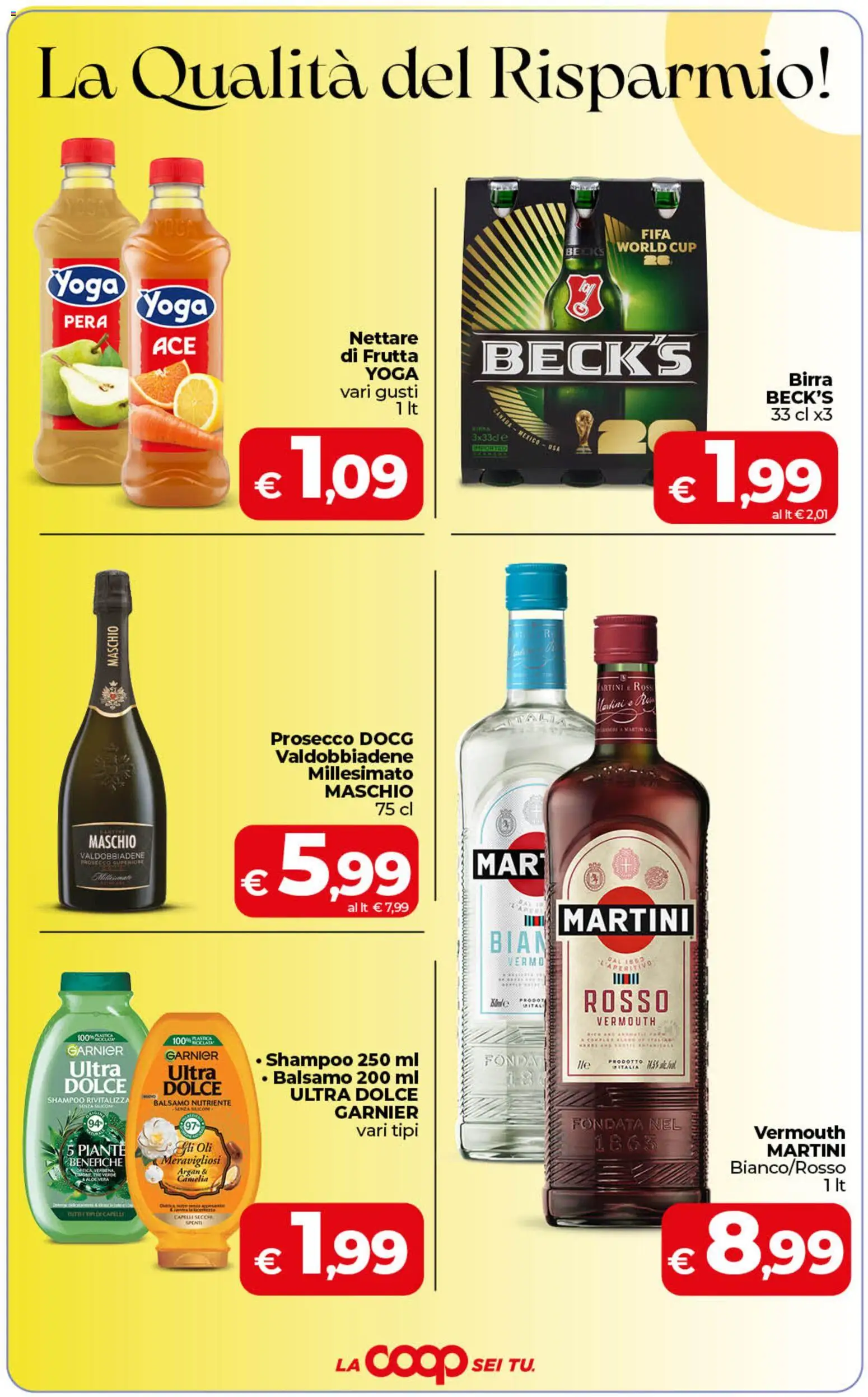 Anteprima dell'opuscolo COOP volantino Sicilia dal negozio COOP valido da 01/09/2026 - Aperitivo, Birra, Prosecco, Frutta, Aloe vera, Shampoo, Martini, Pera