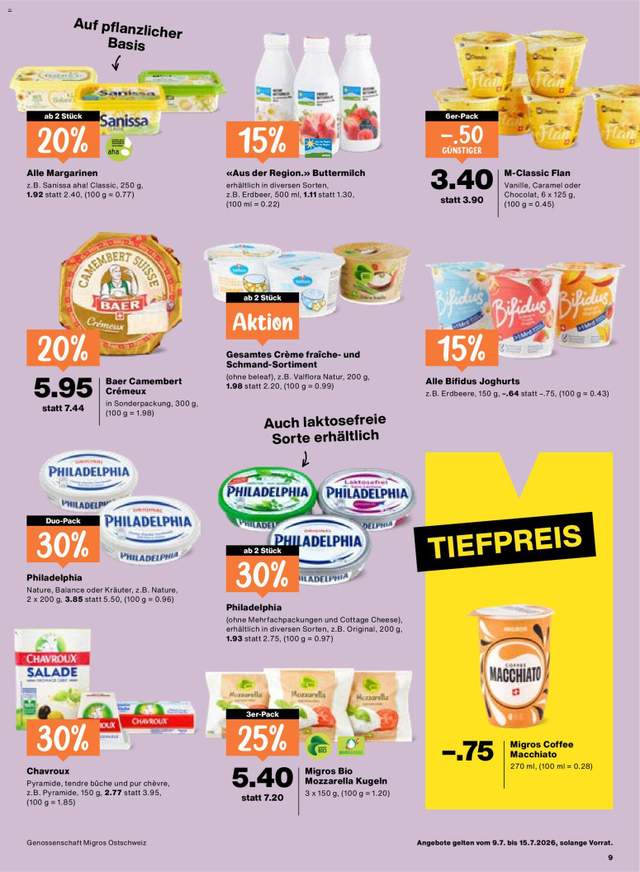Neue Migros Aktionen ab 09.07.