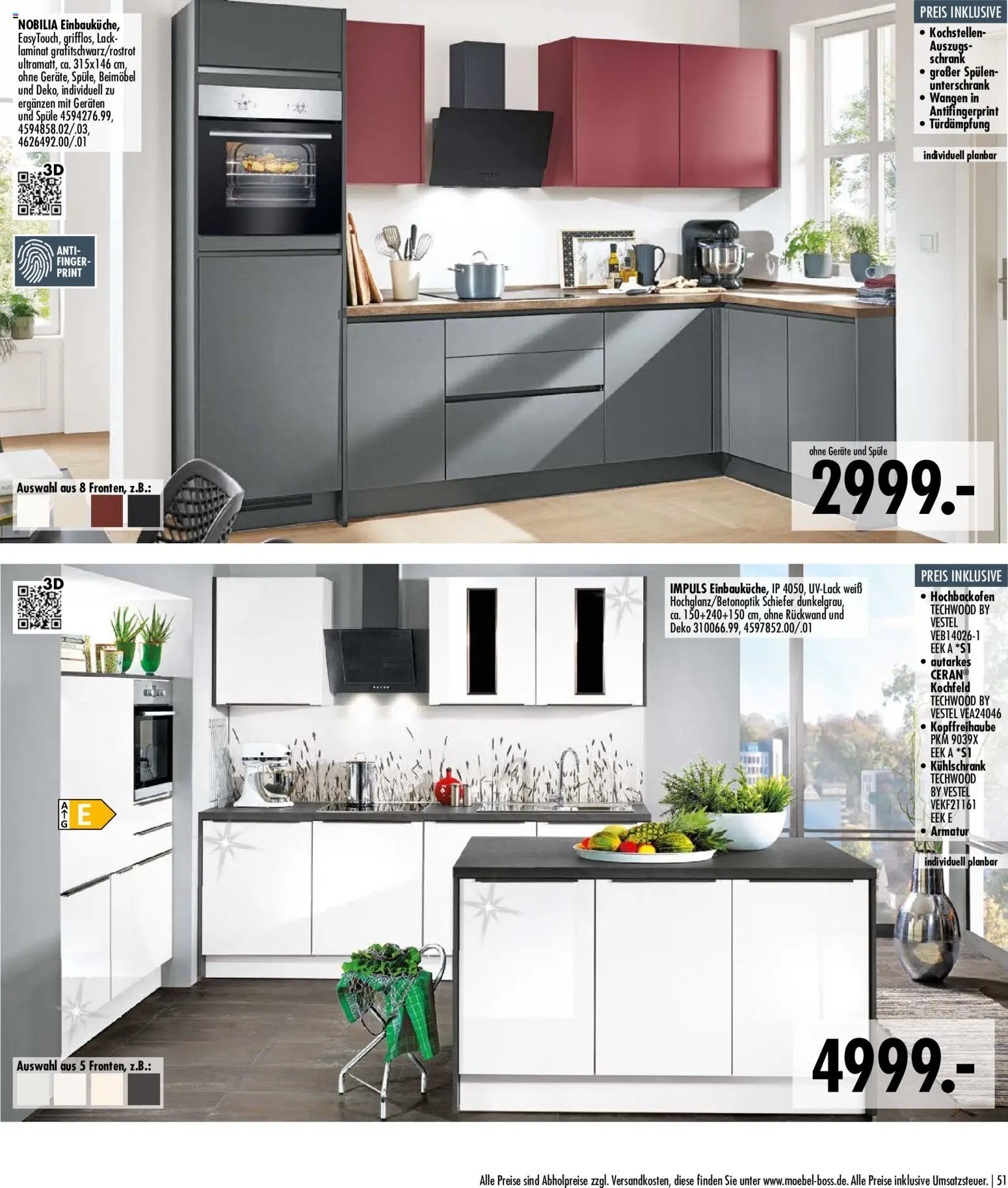Vorschau von dem Prospekt des Geschäftes SB Möbel Boss, gültig ab dem 09.04.2026 - Kühlschrank, Schrank, Armatur, Kochfeld, Unterschrank