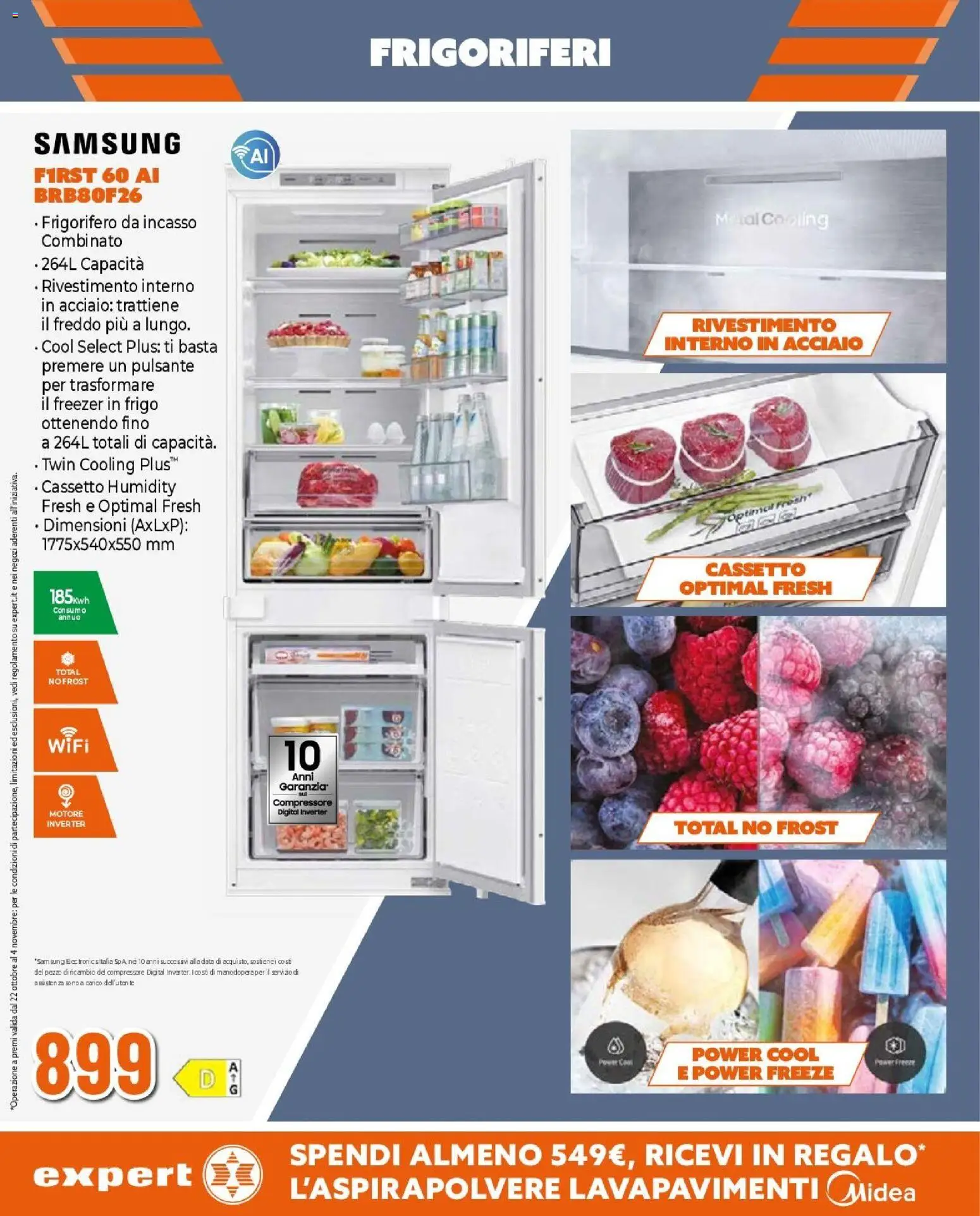Anteprima dell'opuscolo Expert volantino Cucina perfetta dal negozio Expert valido da 22/10/2026 - Samsung, Frigorifero, Frigorifero da incasso, Freezer, Compressore, Data