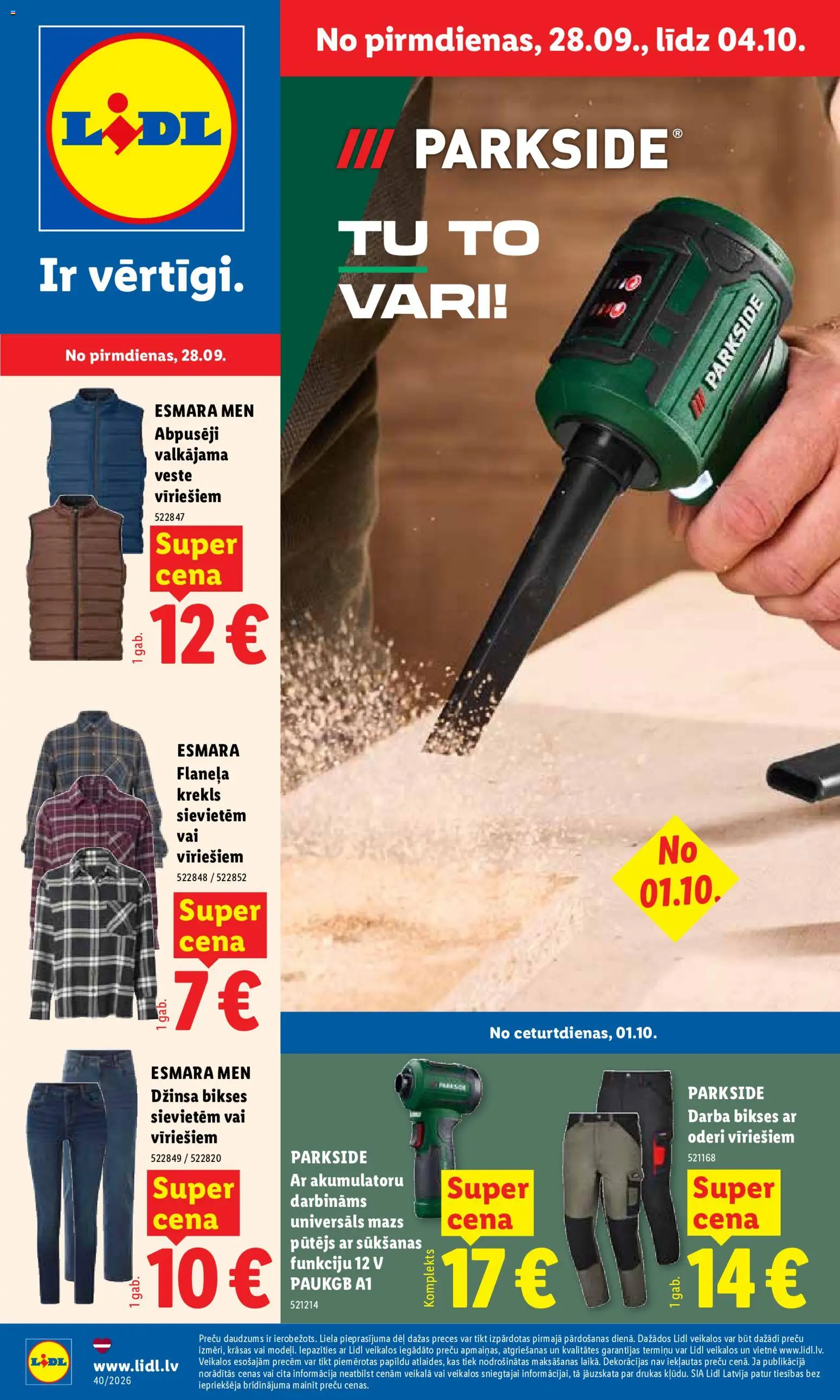 Skatīt Lidl akciju bukletu, derīgs no 28.09.2026.