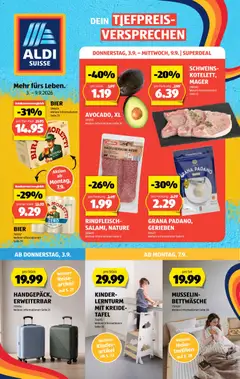 Vorschau des Merkblatts Aldi aktionen vom Shop Aldi gültig von 03.09.2026 bis 09.09.2026