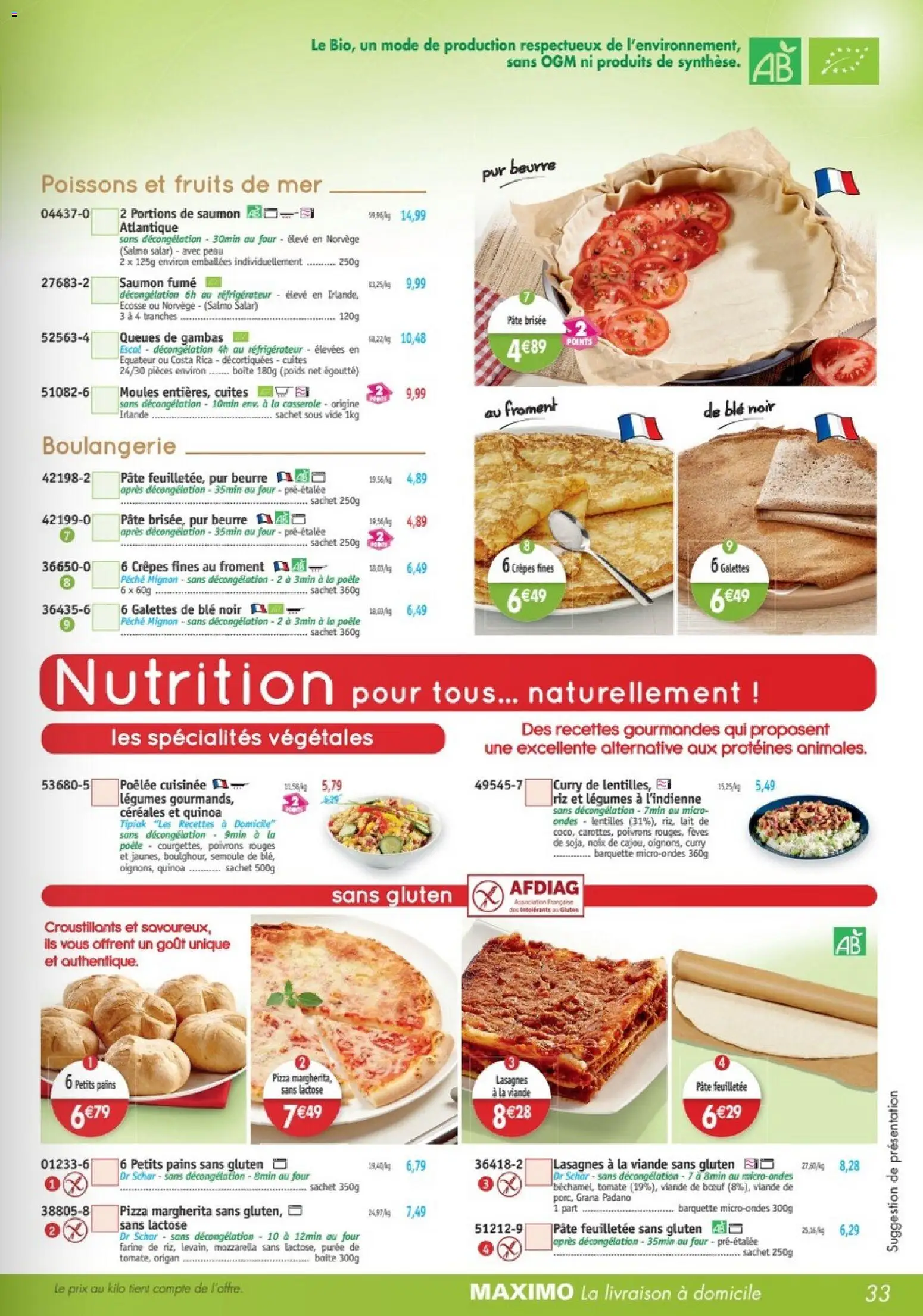 Prévisualisation de Maximo catalogue du magasin Maximo formulaire valide 26/10/2026 - Fruits, Pêche, Four, Fruits de mer, Beurre, Saumon fumé, Viande, Spécialités