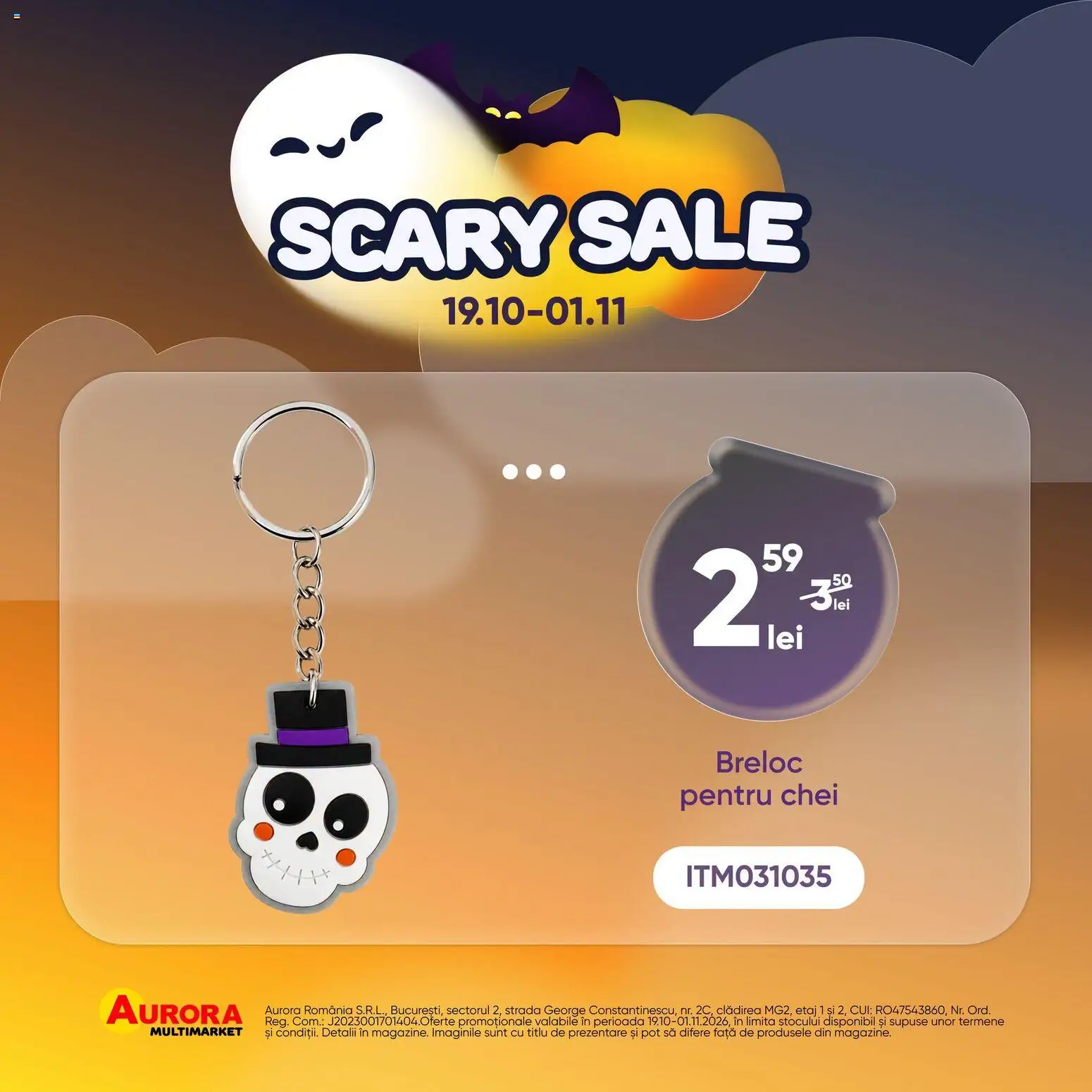 Previzualizarea de cataloage: Aurora Multimarket Aurora Multimarket Scary Sale valabil de la 19.10.2026