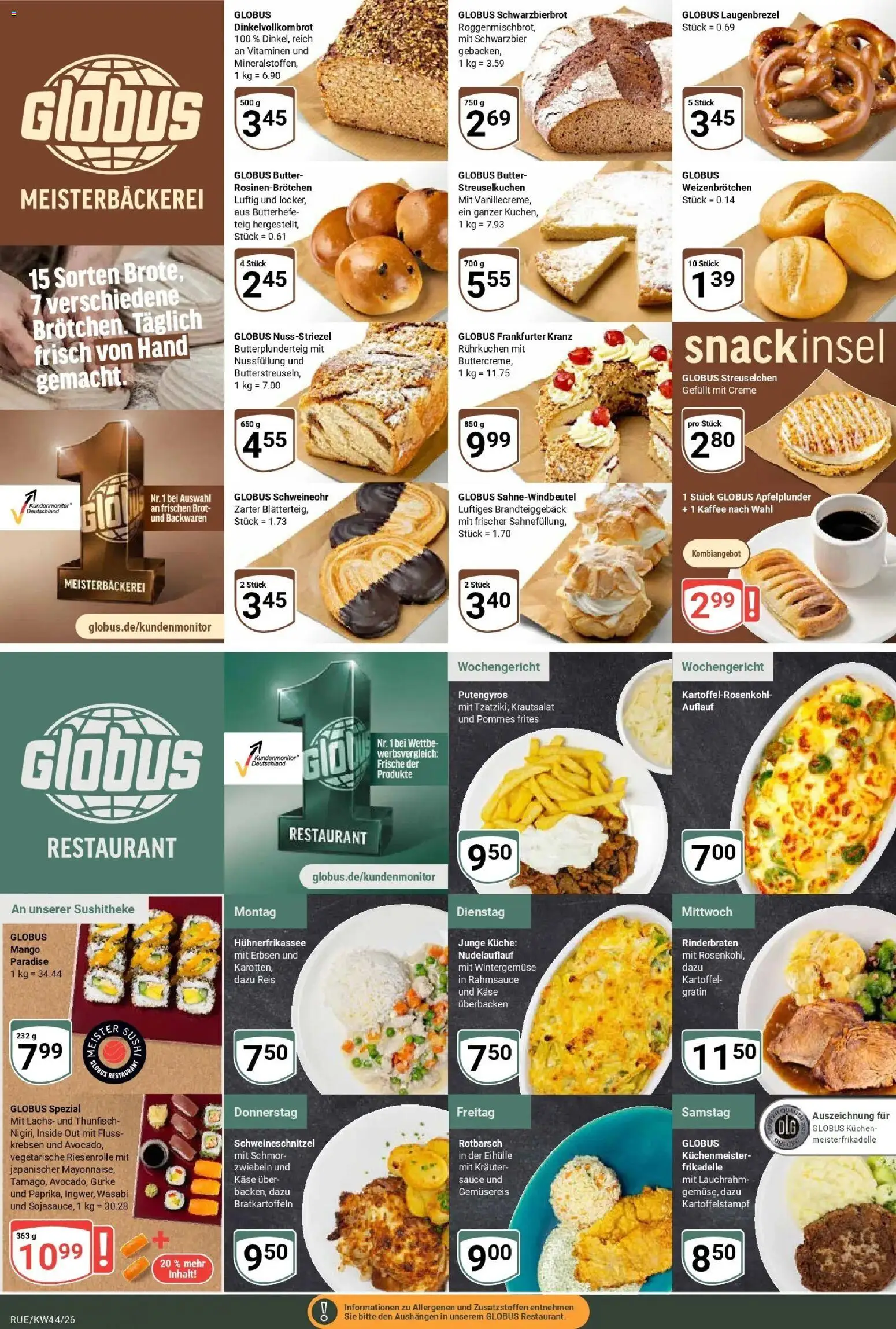 Vorschau von dem Prospekt des Geschäftes Globus, gültig ab dem 26.10.2026