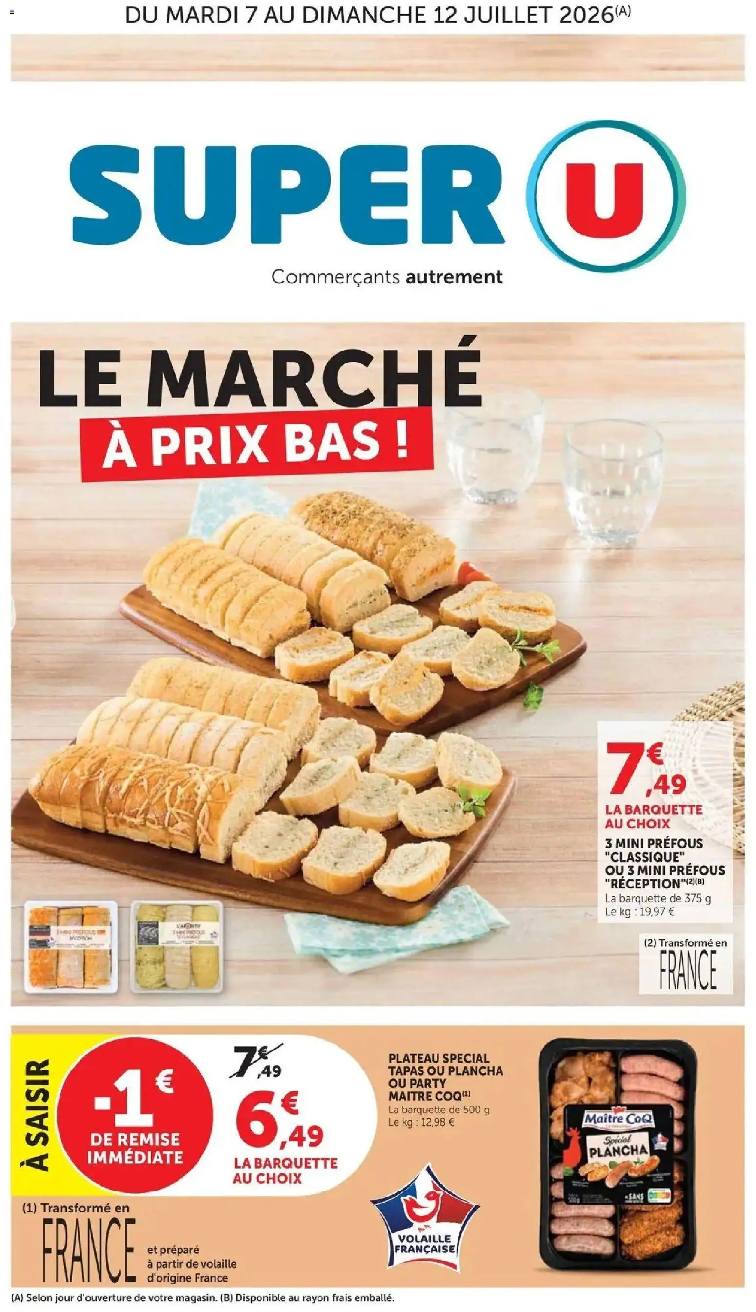 Prévisualisation de Catalogue SUPER U du magasin Super U formulaire valide 07/07/2026