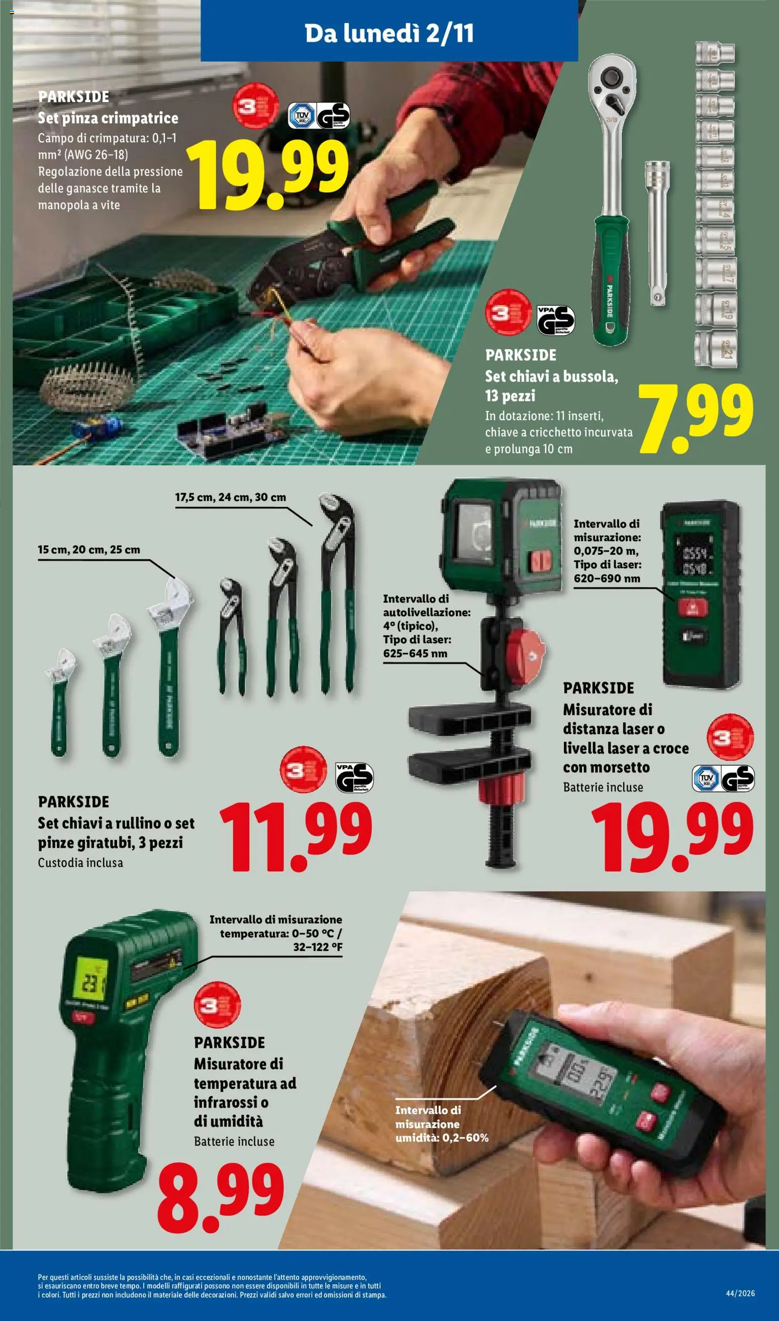 Anteprima dell'opuscolo Lidl volantino Sicilia dal negozio Lidl valido da 29/10/2026 - Pinze, Batterie