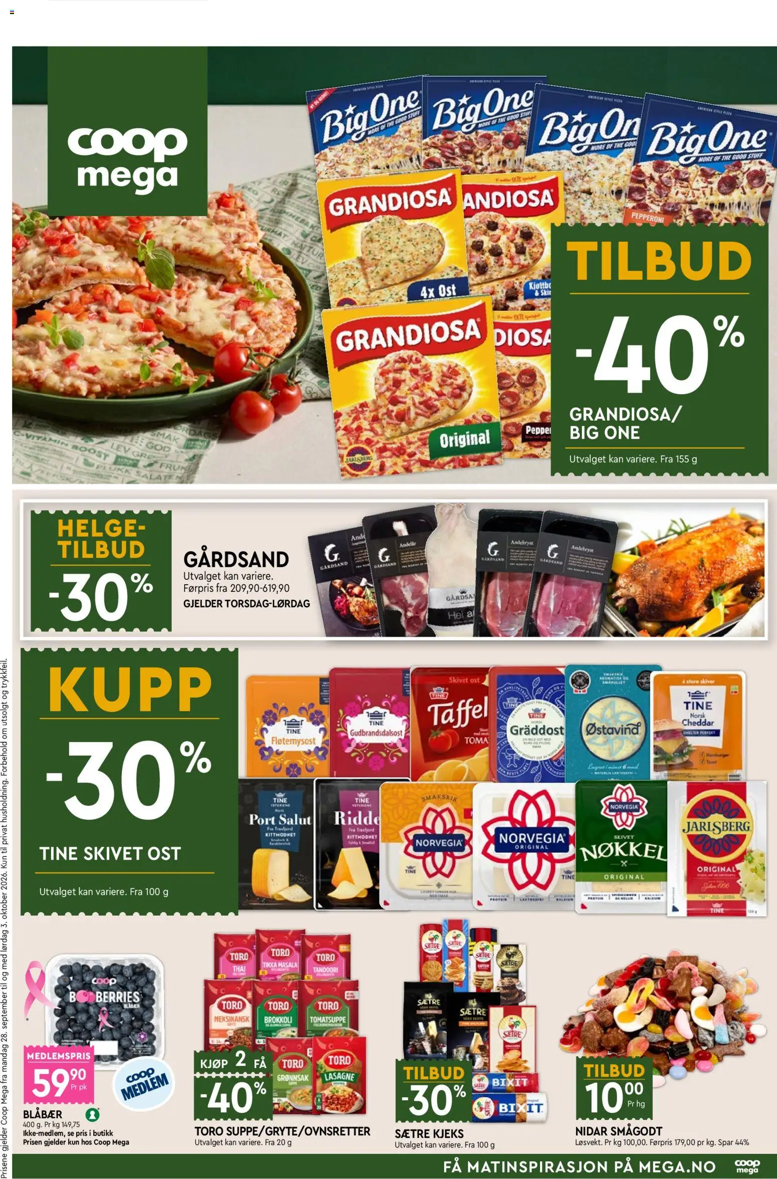 Forhåndsvis Coop Mega kundeavis fra butikk Coop Mega gyldig fra 28/09/2026