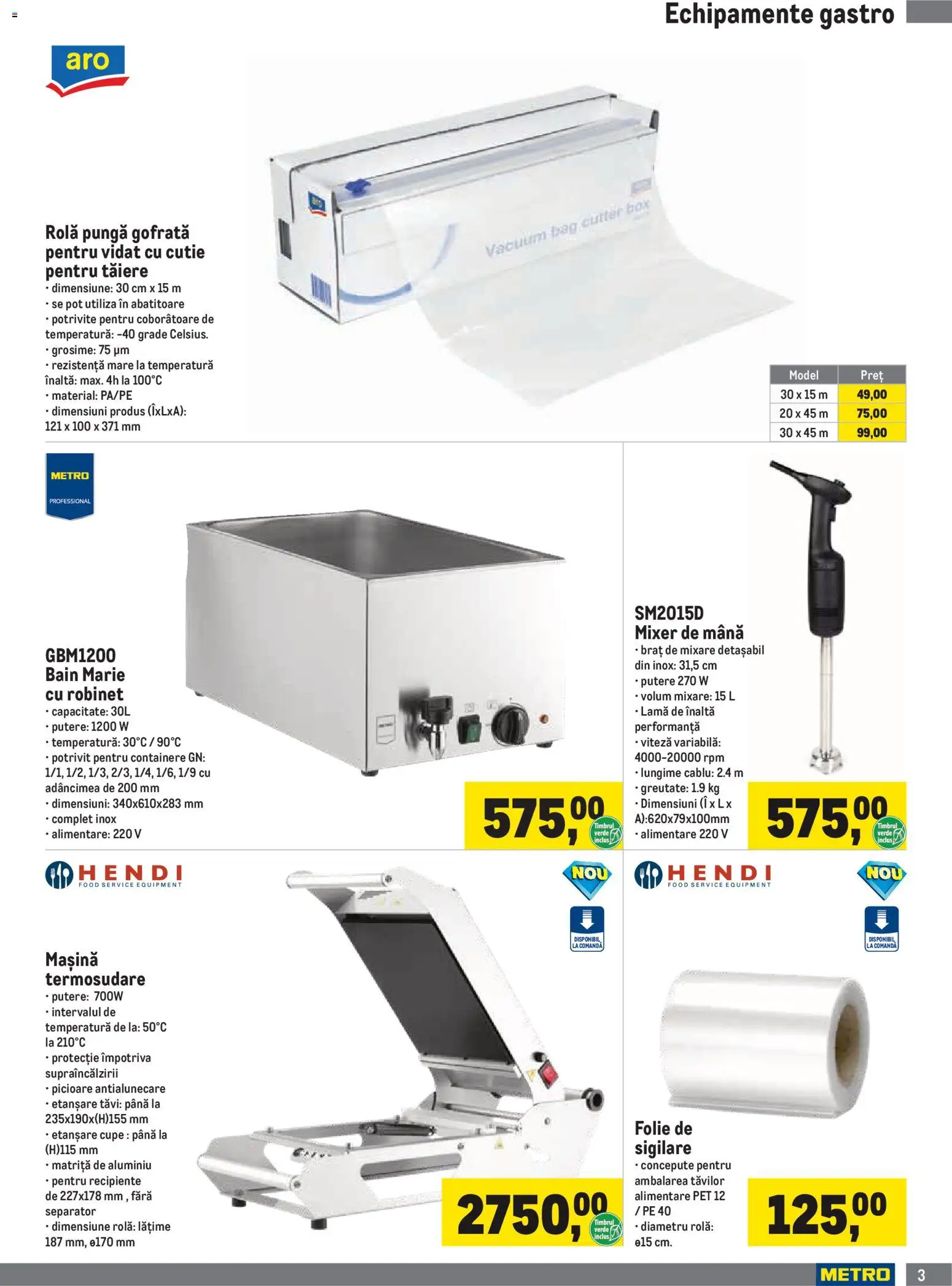 Previzualizarea de cataloage: Metro Metro Catalog Soluții Nealimentare pentru HoReCa valabil de la 01.10.2026 - Mixer, Cutter, Cutie, Cablu, Gastro, Pungă, Recipiente, Matriță
