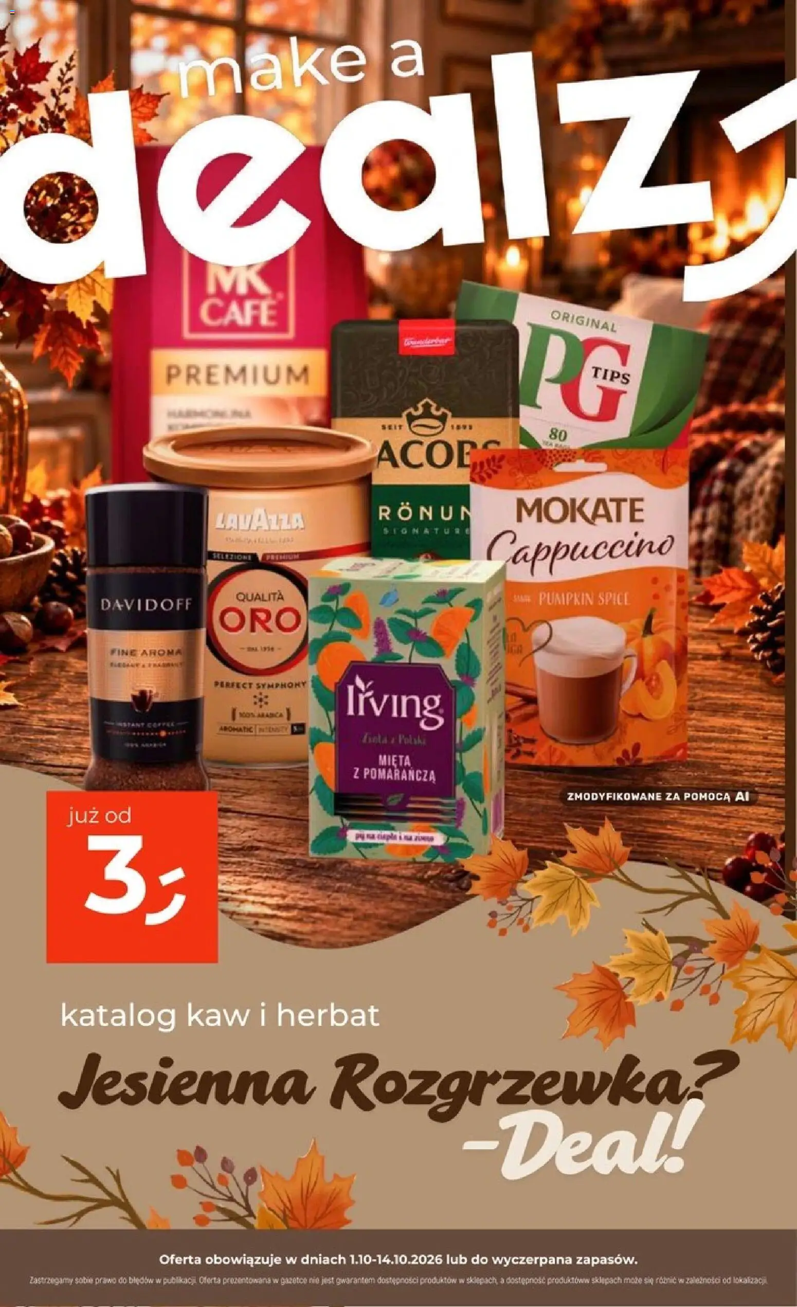 Pogląd gazetki "Dealz gazetka - Jesienna Rozgrzewka" ze sklepu Dealz ważnej od 01.10.2026 - Cappuccino, Mięta
