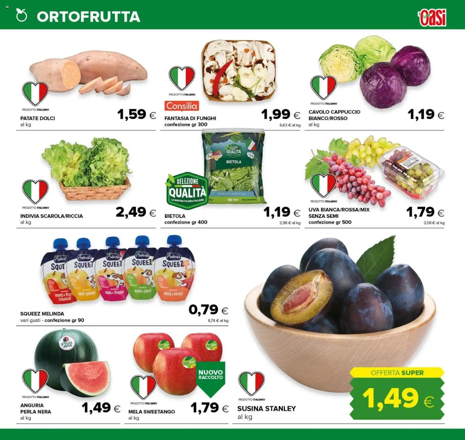 Anteprima dell'opuscolo Oasi volantino Spoltore dal negozio Oasi valido da 04/09/2026 - Funghi, Dolci, Cavolo, Patate dolci, Anguria, Patate, Indivia, Cappuccio