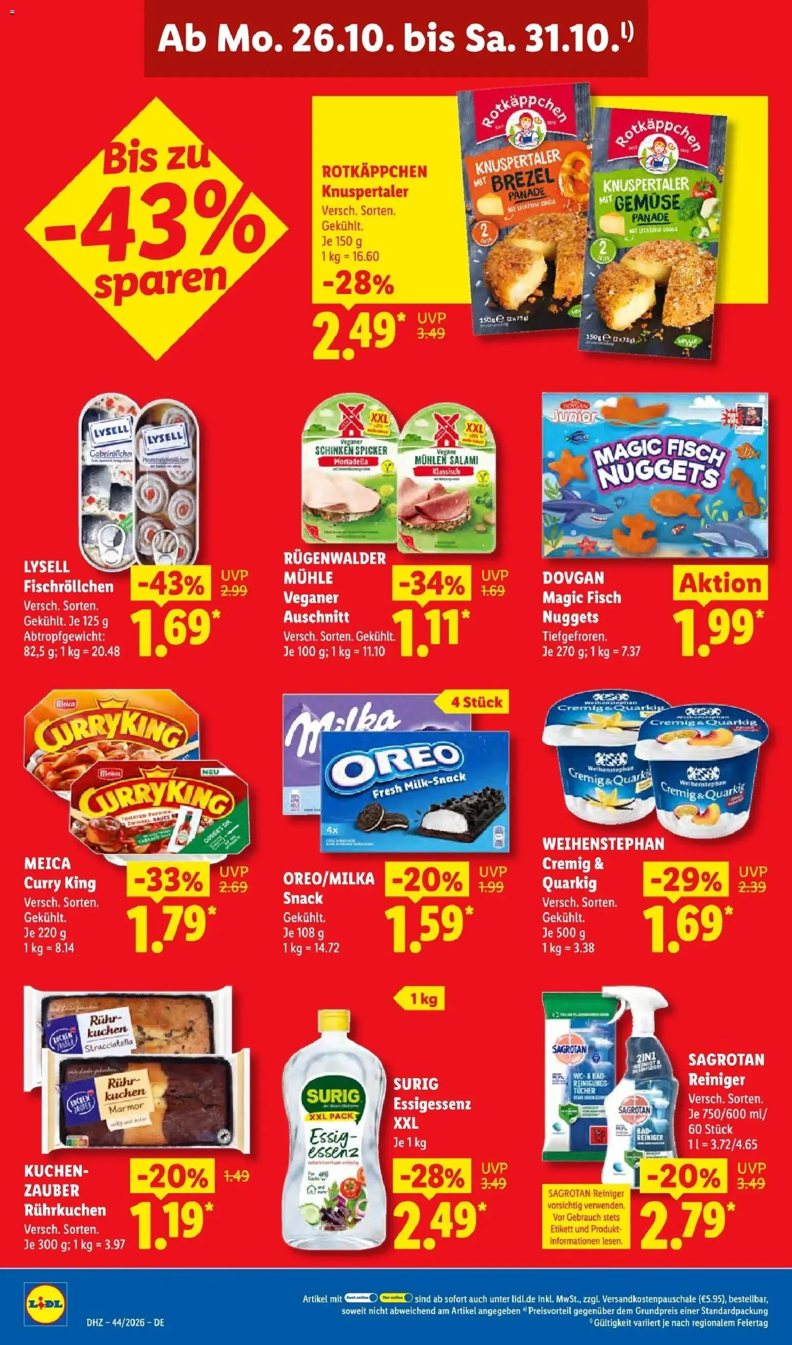 Vorschau von dem Prospekt des Geschäftes Lidl, gültig ab dem 26.10.2026
