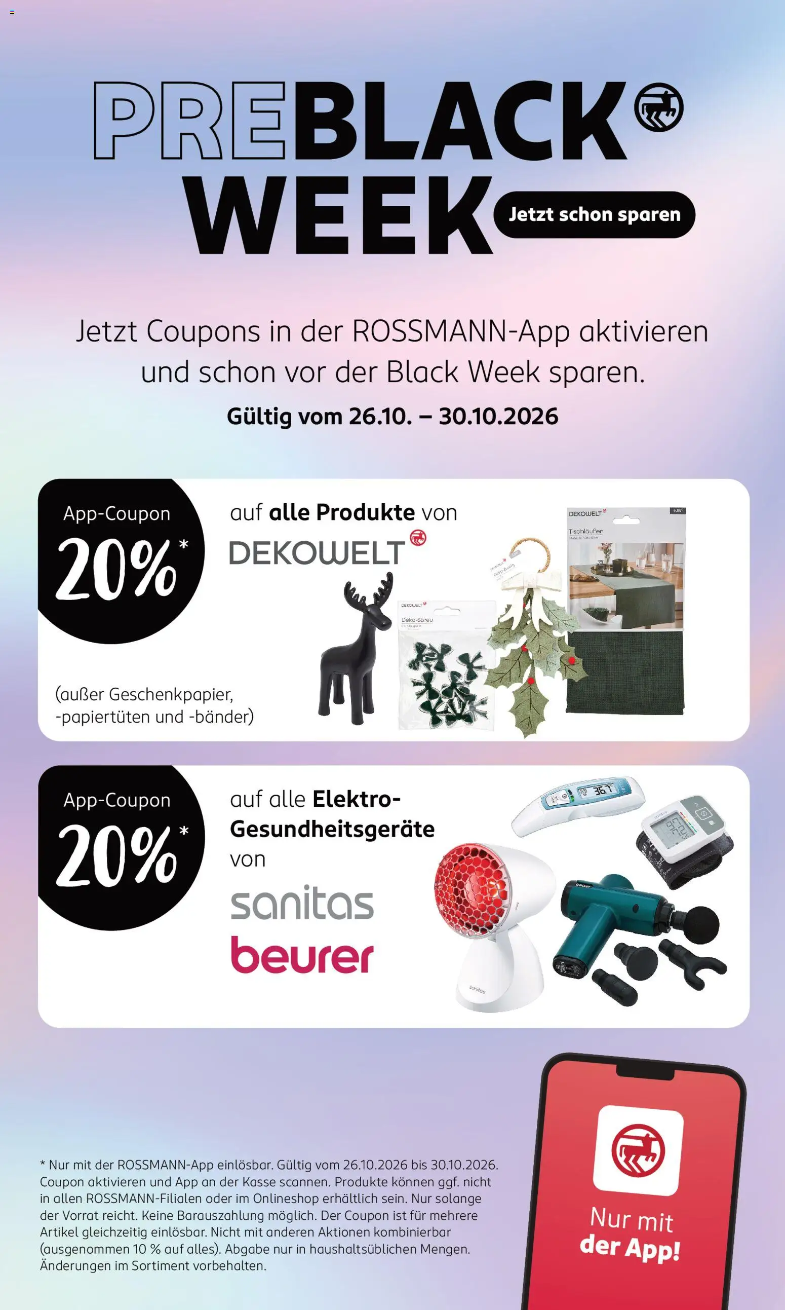 Vorschau von dem Prospekt des Geschäftes Rossmann, gültig ab dem 26.10.2026