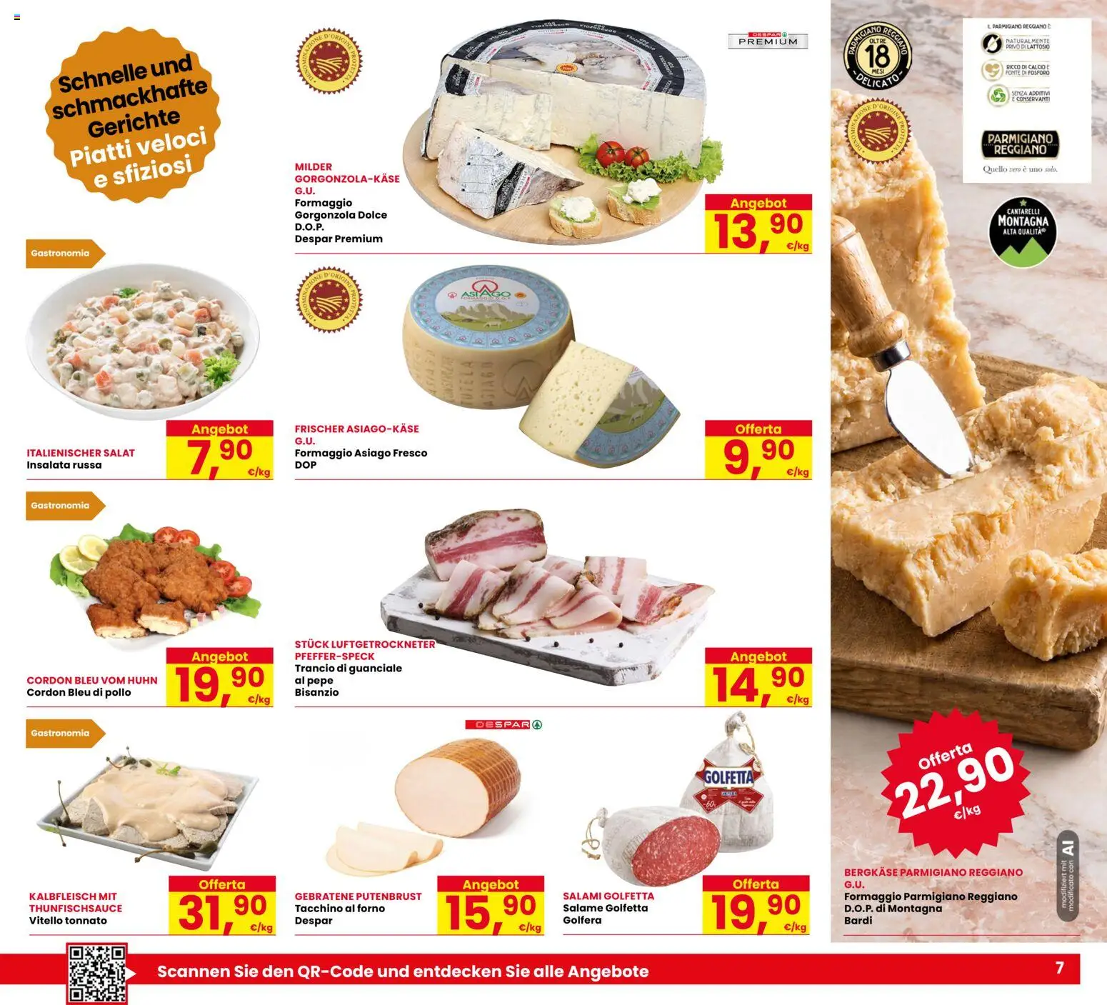 Anteprima dell'opuscolo Eurospar volantino Ora dal negozio Eurospar valido da 29/10/2026 - Forno, Piatti, Formaggio, Insalata russa, Parmigiano reggiano, Guanciale, Vitello, Parmigiano