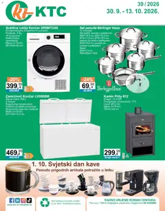 Pregled letka KTC Katalog tehnike i posuđa trgovine KTC vrijedi od 30.09.2026