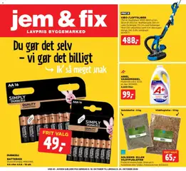 Eksempel på tilbudsavis Jem & fix - Tilbudsavis uge 43 fra butik Jem & fix gyldig fra 18/10/2026