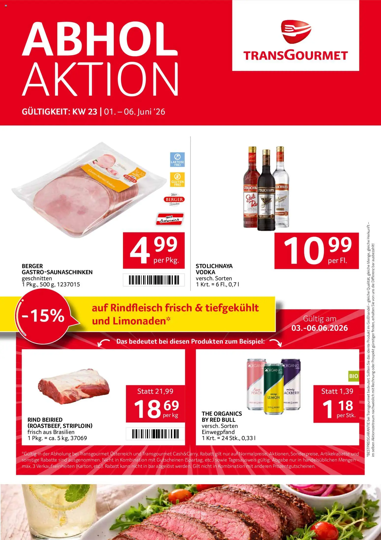 Vorschau der Angebote: Transgourmet Transgourmet Flugblatt gültig ab 01.06.2026 - Rindfleisch, Schinken