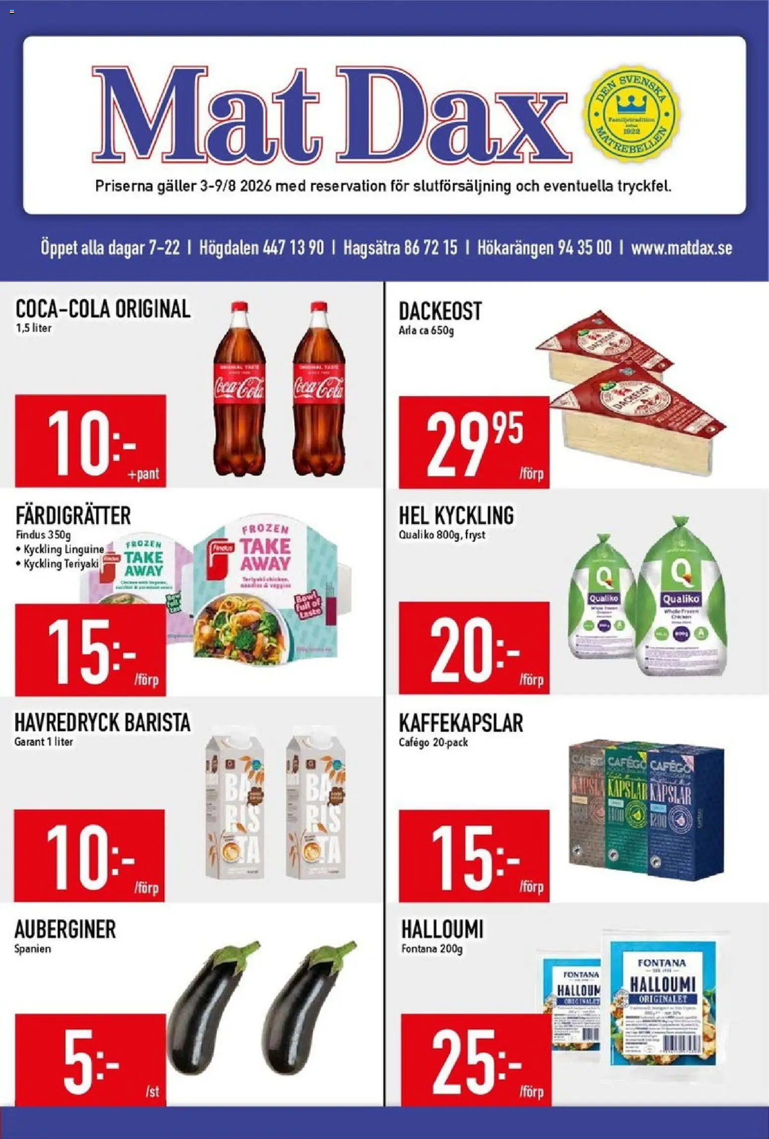 Förhandsgranska reklamblad Matdax erbjudanden från butik Matdax gäller från 03/08/2026