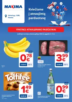 MAXIMA parduotuvės leidinio MAXIMA leidinys Ypatingi atidarymo pasiūlymai, Veiverių g. 150B, Kaunas galiojančio nuo 2026.05.05 peržiūra