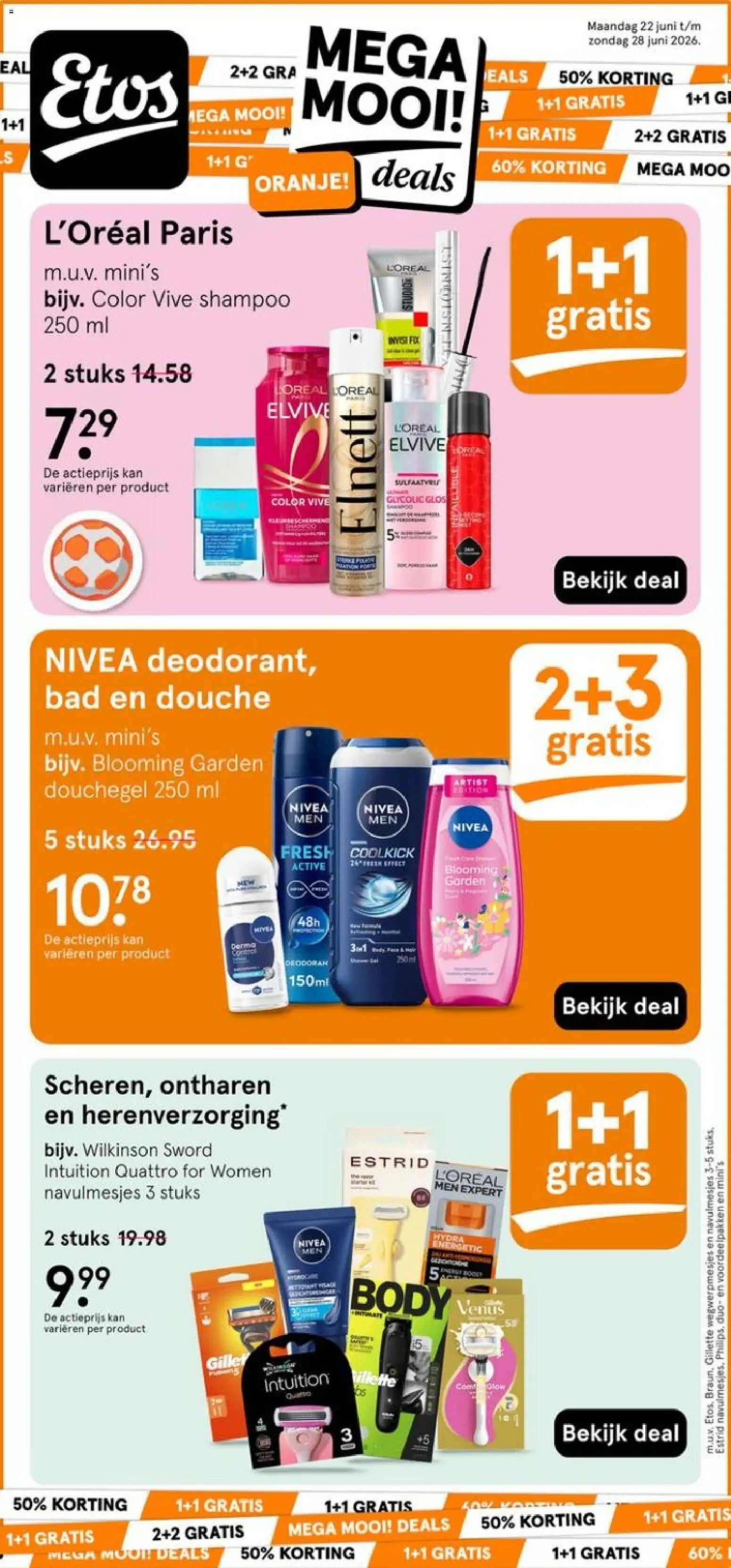Voorbeeld van Etos folder van winkel Etos geldig vanaf 22-06-2026