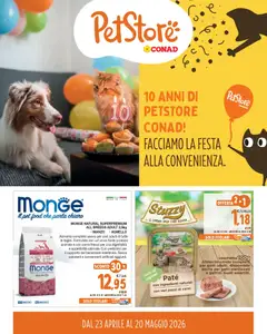 Anteprima dell'opuscolo Conad volantino PetStore Piemonte, Emilia, Liguria dal negozio Conad valido da 23/04/2026