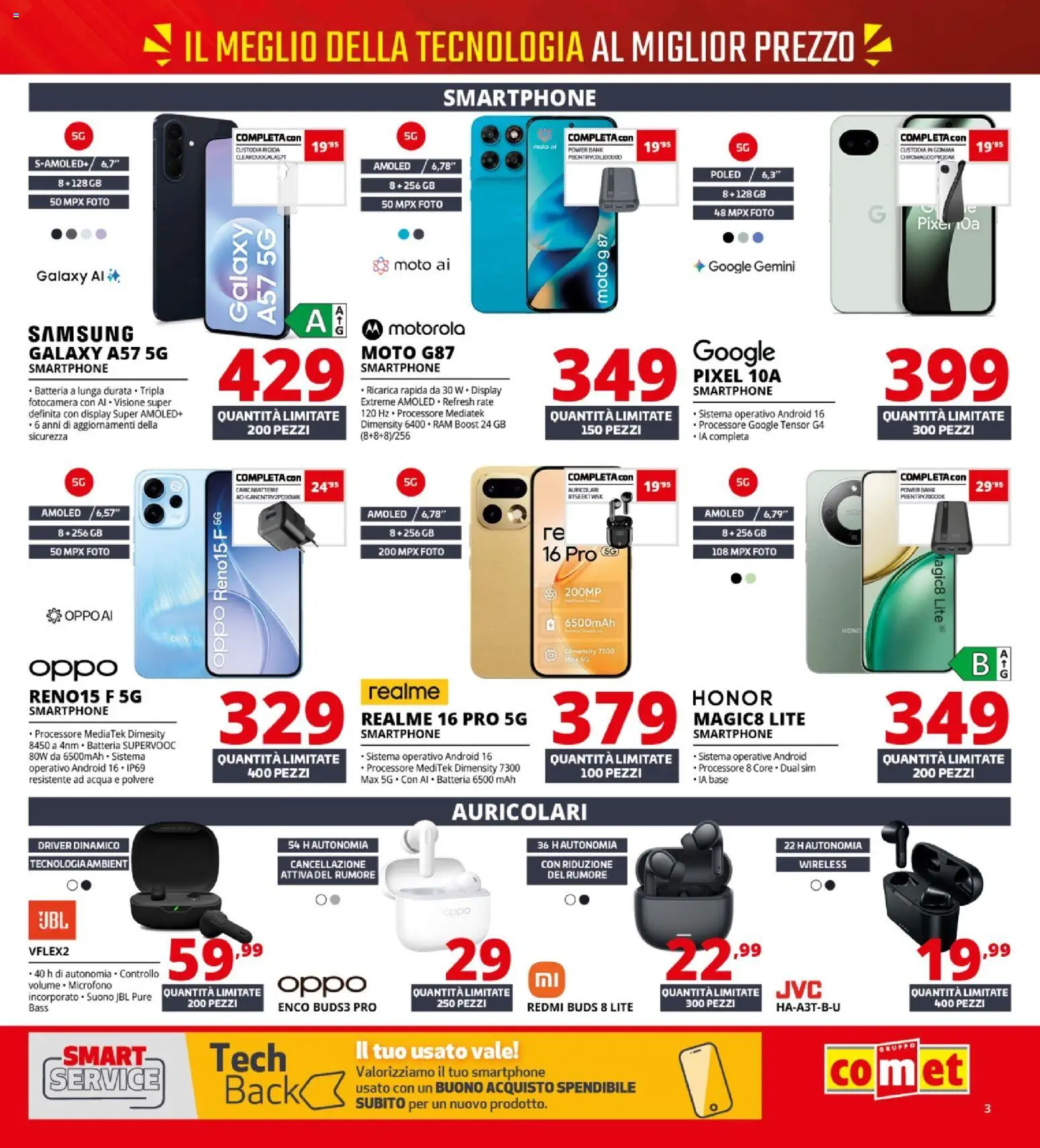 Anteprima dell'opuscolo Comet volantino dal negozio Comet valido da 10/09/2026 - Samsung, Acqua, Smartphone, Power bank, Batteria, Fotocamera, Caricabatterie, Auricolari