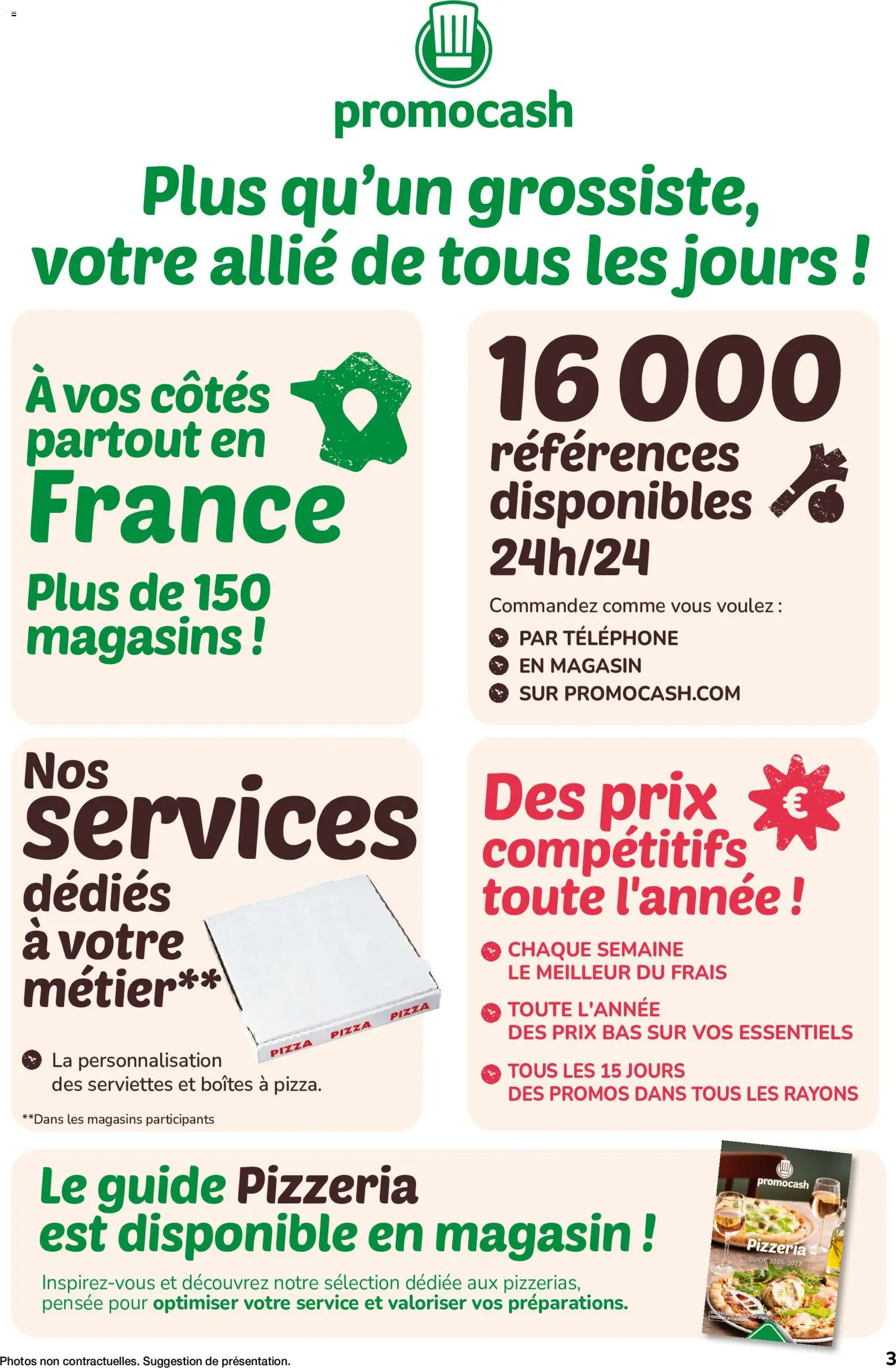 Prévisualisation de Promocash catalogue Rendez-vous Promos du magasin Promocash formulaire valide 29/10/2026 - Pizza, Téléphone, Serviettes