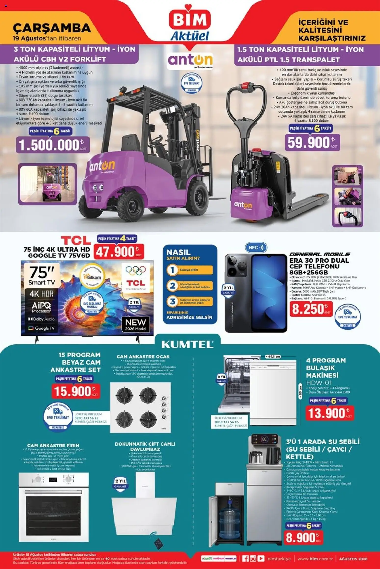 BİM BİM - Katalog Çarşamba 19.08.2026 - Broşürünün önizlemesi