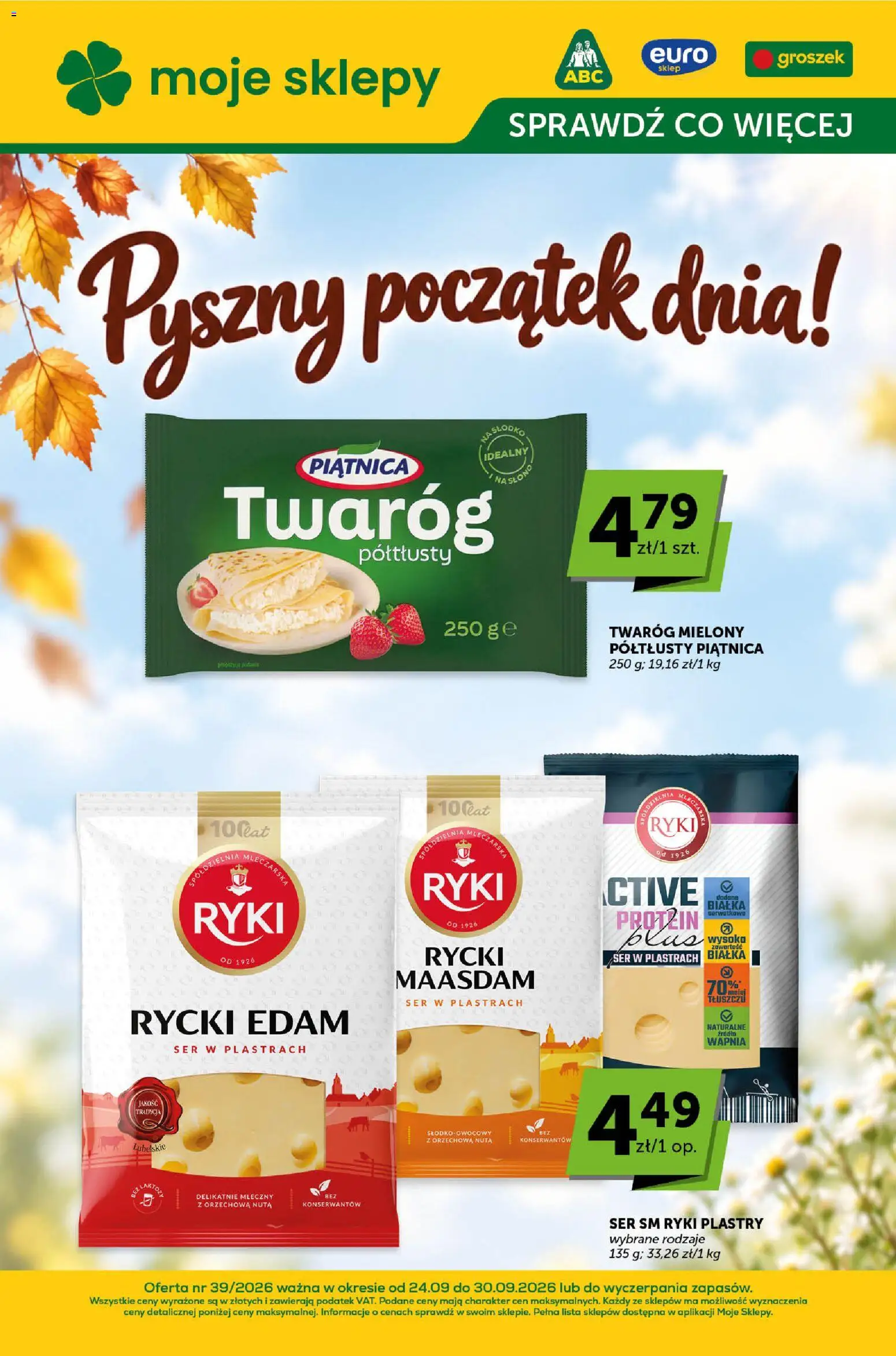 Pogląd gazetki "Groszek gazetka - Katalog" ze sklepu Groszek ważnej od 24.09.2026 - Groszek, Orzechowa, Ser, Piątnica, Twaróg, Ser w plastrach, Twaróg mielony
