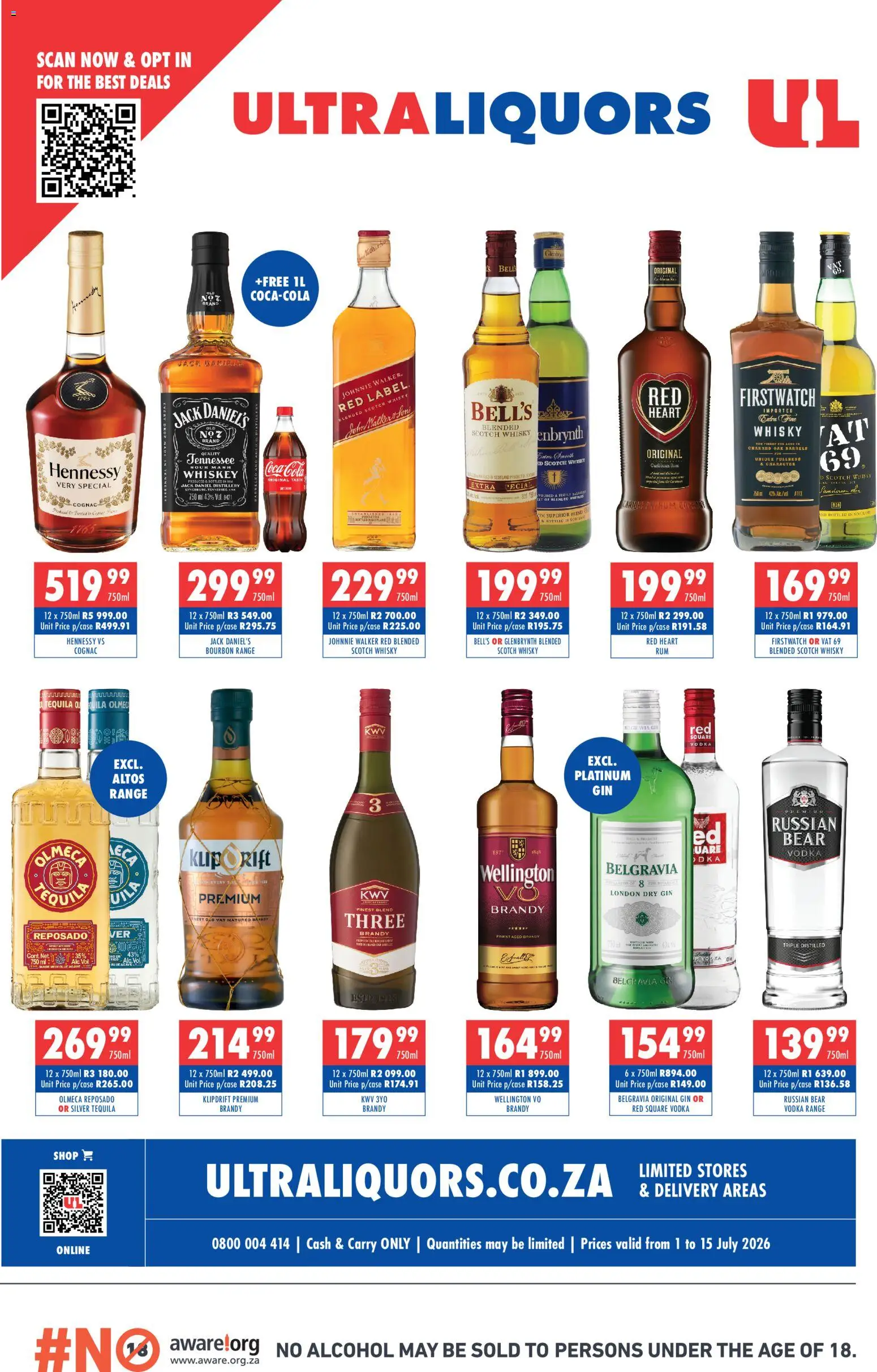 Preview of Ultra Liquors flyer valid from 01/07/2026