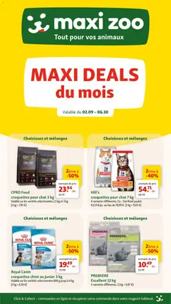 Voorbeeld van Maxi Zoo Publicité van winkel Maxi Zoo geldig vanaf 02/09/2026