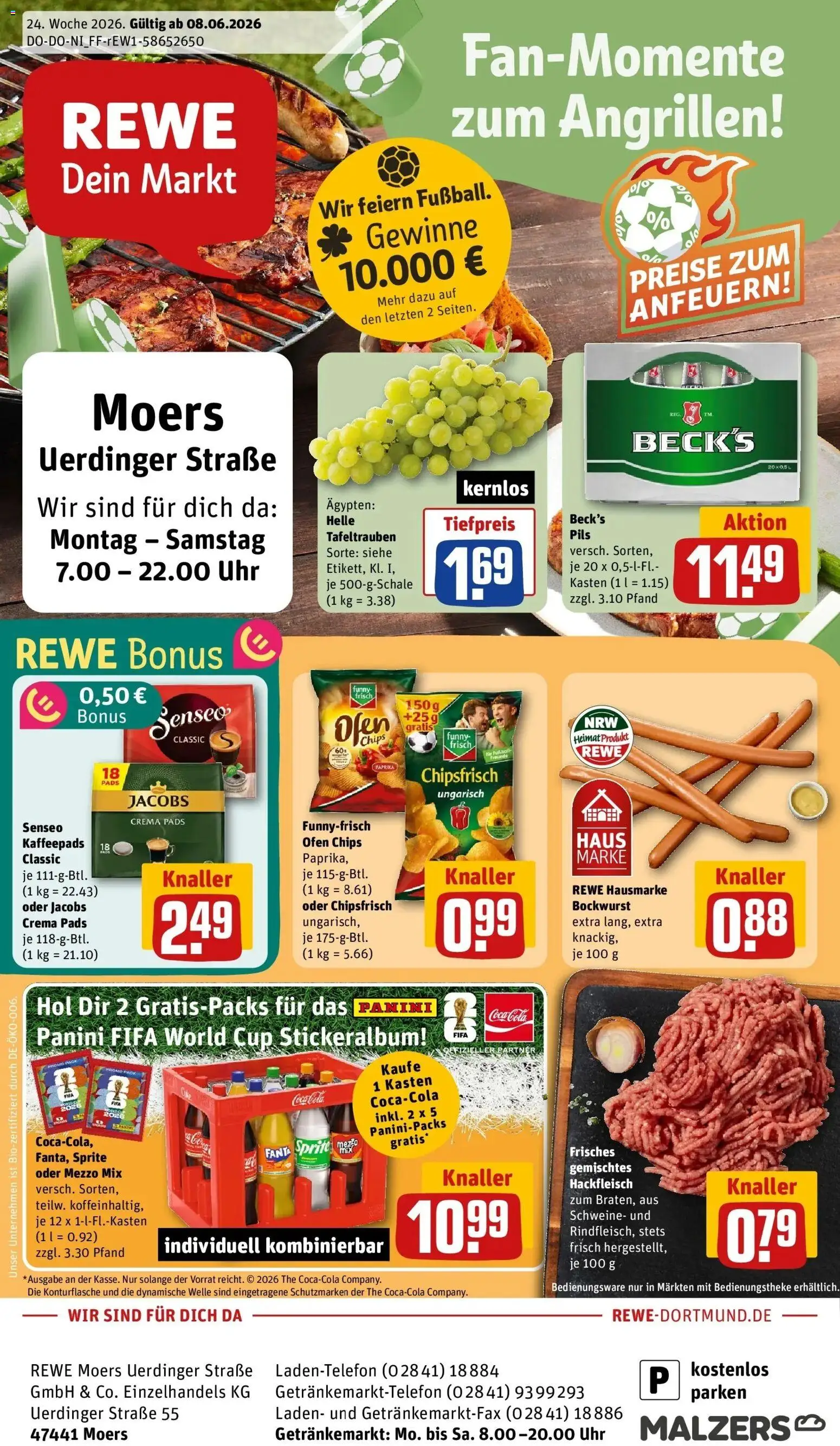 Vorschau von dem Prospekt des Geschäftes Rewe, gültig ab dem 08.06.2026