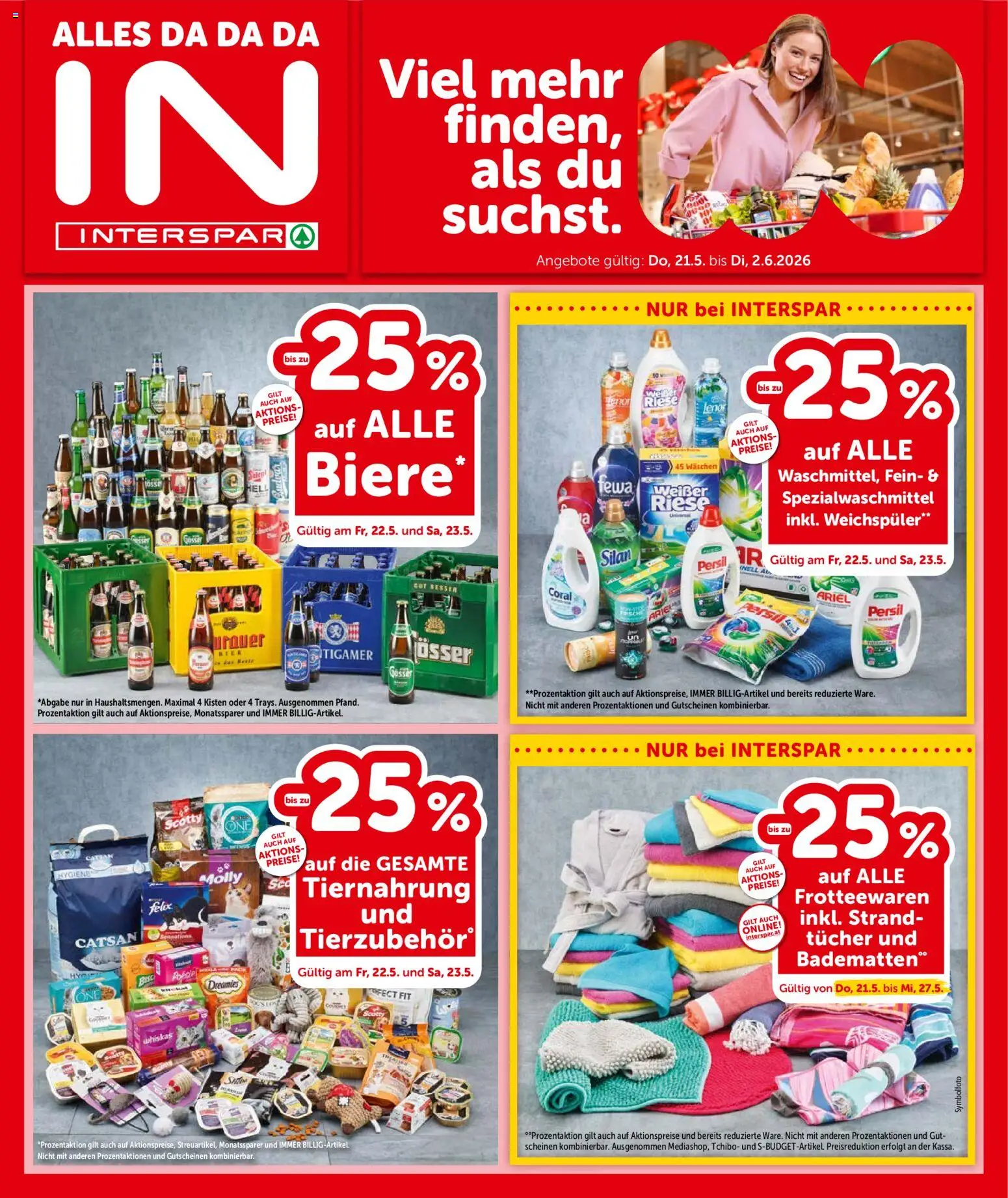 Vorschau der Angebote: Interspar Interspar Flugblatt - Steiermark gültig ab 21.05.2026 - Weichspüler