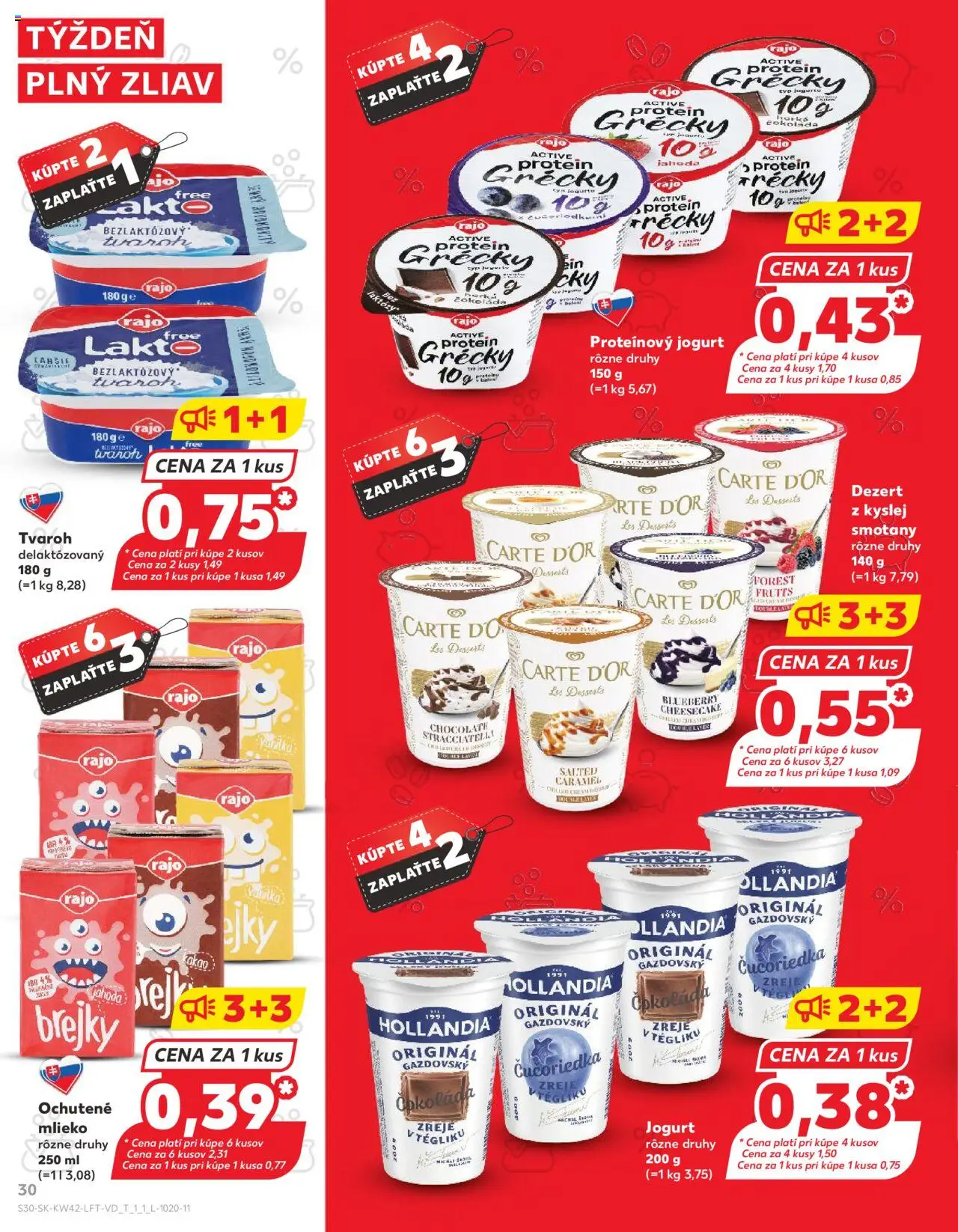 Náhľad Kaufland letáku platného od 16.10.2025 - Protein, Čokoláda, Tvaroh, Mlieko, Jogurt, Vanilka