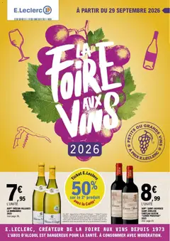 Prévisualisation de E.Leclerc Foire aux vins - mixte du magasin E.Leclerc formulaire valide 29/09/2026
