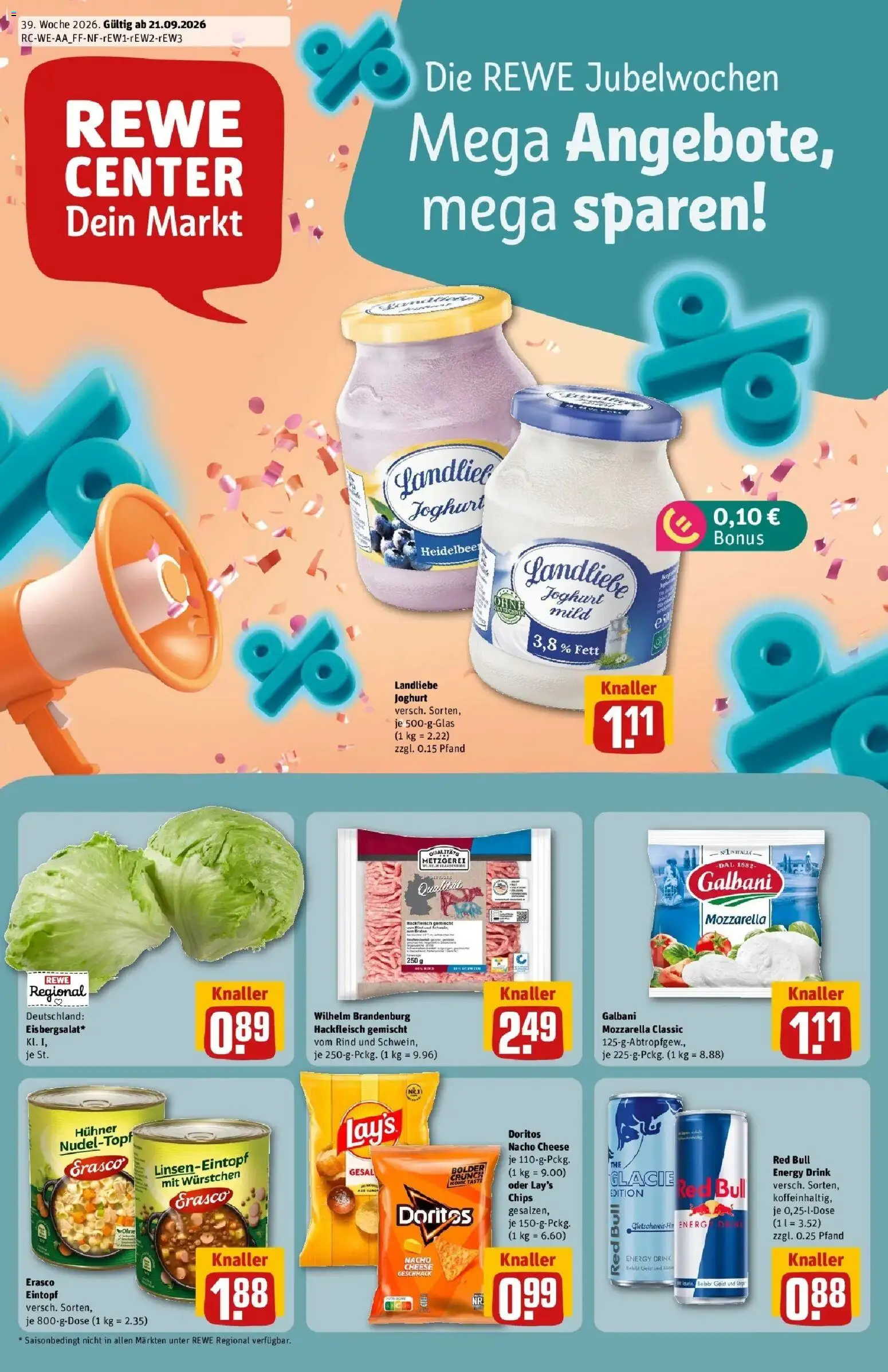 Vorschau von dem Prospekt des Geschäftes Rewe, gültig ab dem 21.09.2026
