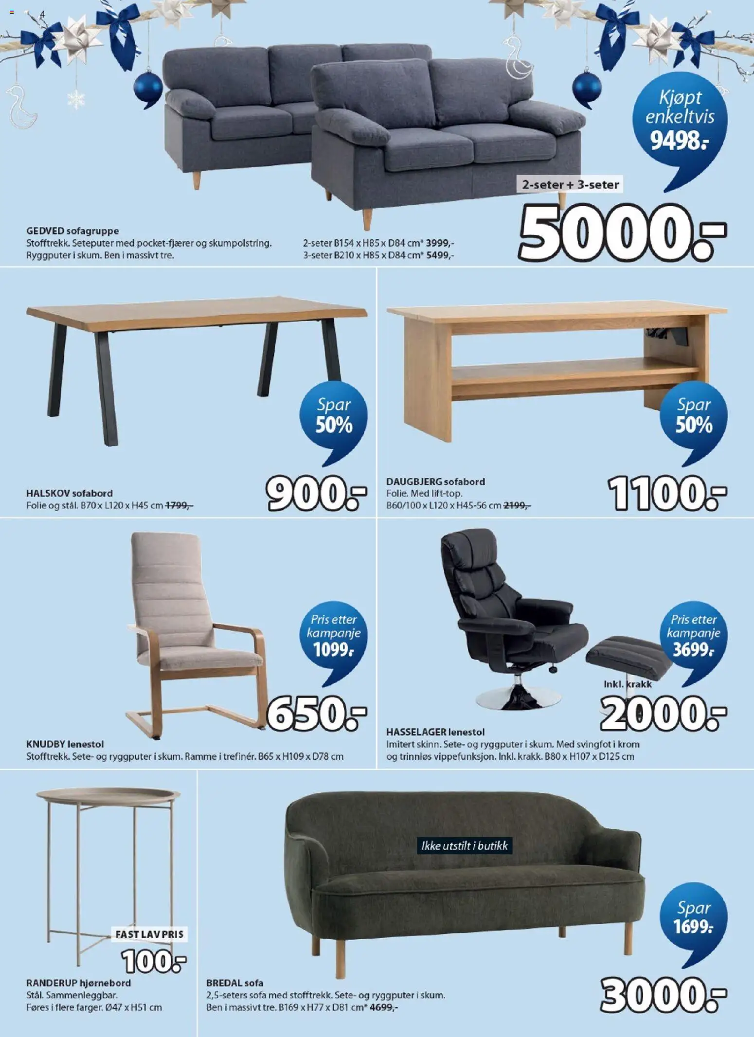 Forhåndsvis JYSK kundeavis fra butikk JYSK gyldig fra 19/10/2026 - Folie, Krakk, Sofagruppe, Lenestol, Sofa
