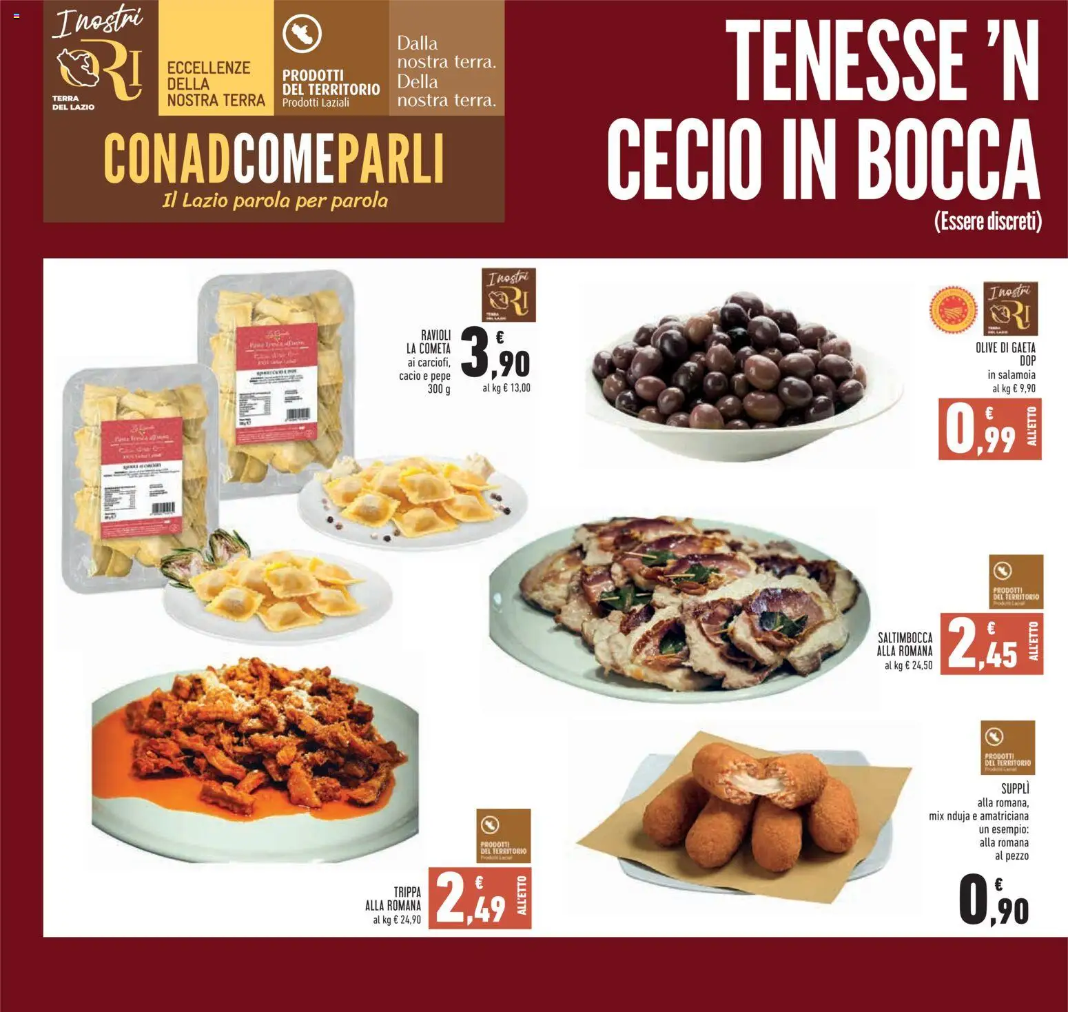Anteprima dell'opuscolo Conad volantino dal negozio Conad valido da 21/10/2026 - Terra, Trippa, Pepe, Ravioli, Olive