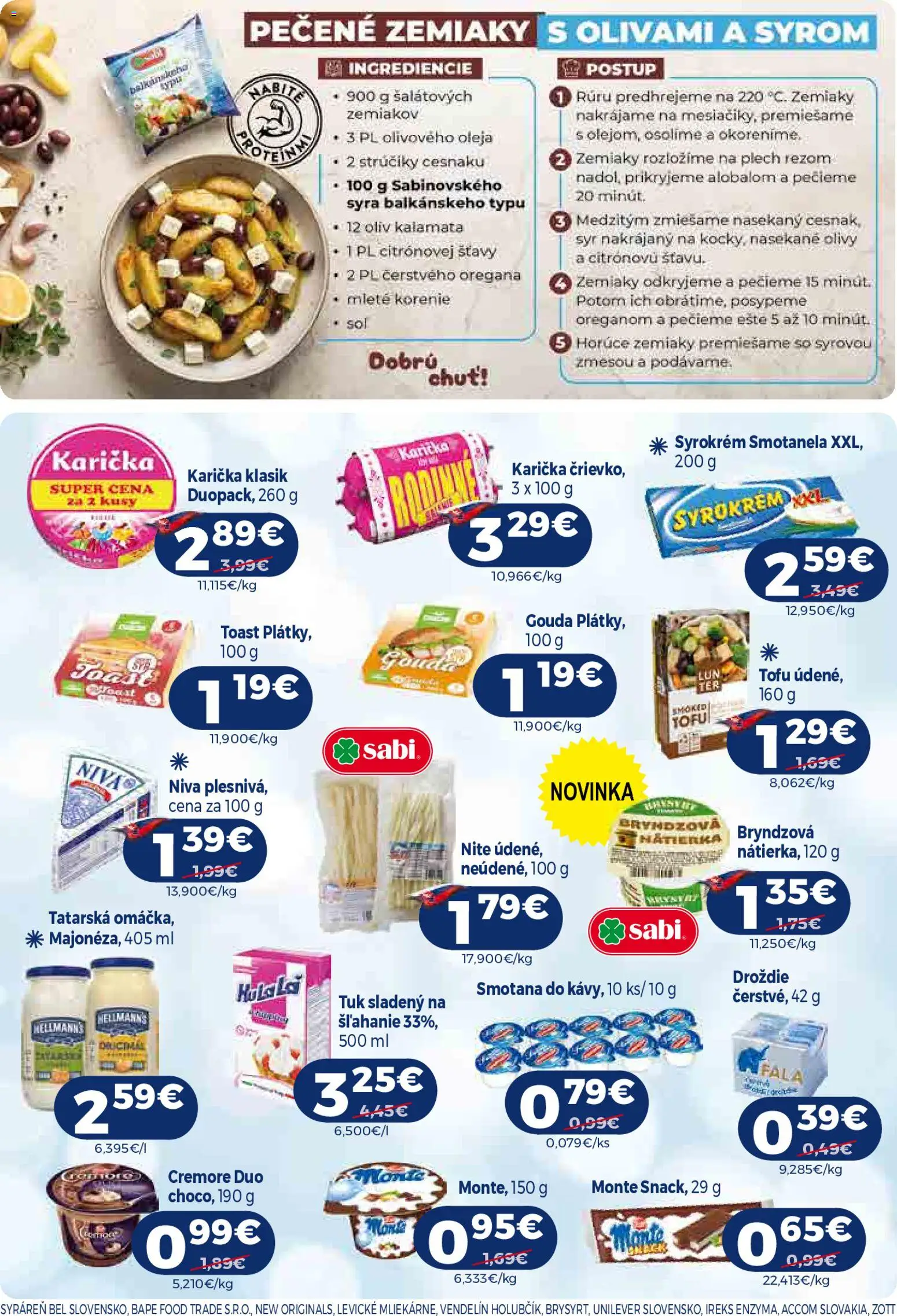 Náhľad Milk Agro letáku platného od 21.10.2026 - Tofu, Zemiaky, Niva, Korenie, Smotana, Nátierka, Droždie, Gouda