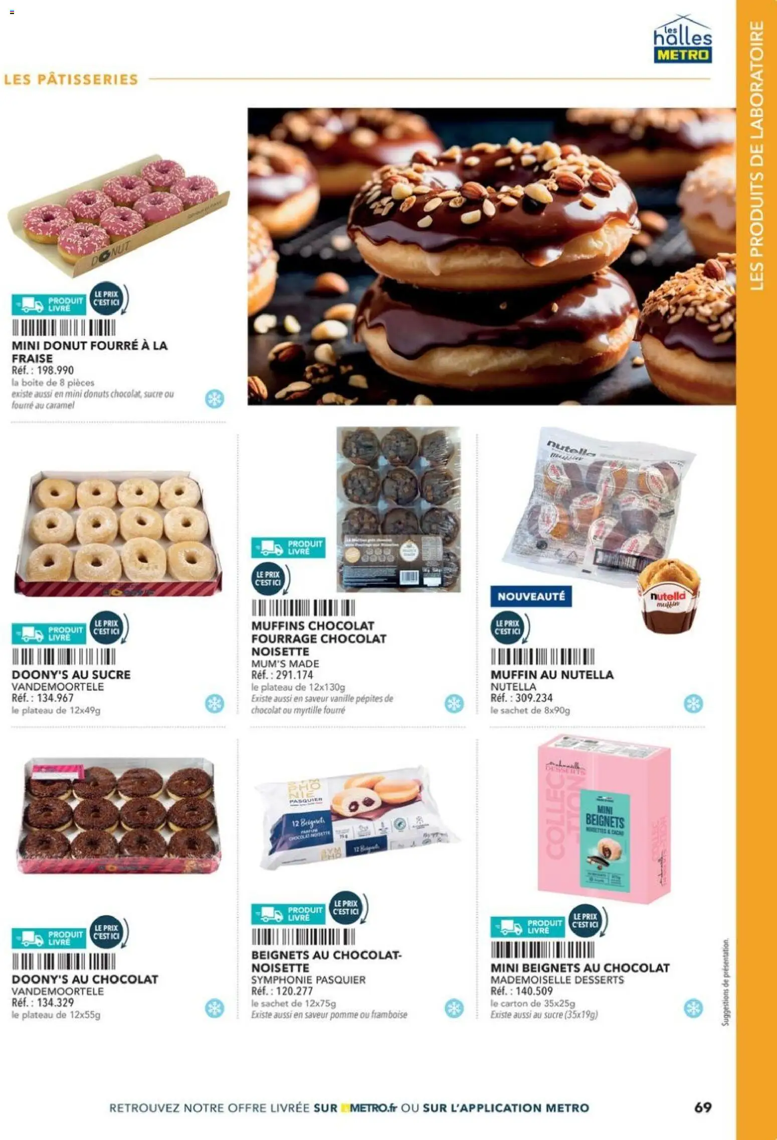 Prévisualisation de Boulangers Pâtissiers du magasin METRO formulaire valide 30/04/2026 - Chocolat, Livre, Muffins, Nutella, Vanille, Noisette, Plateau, Beignets au chocolat