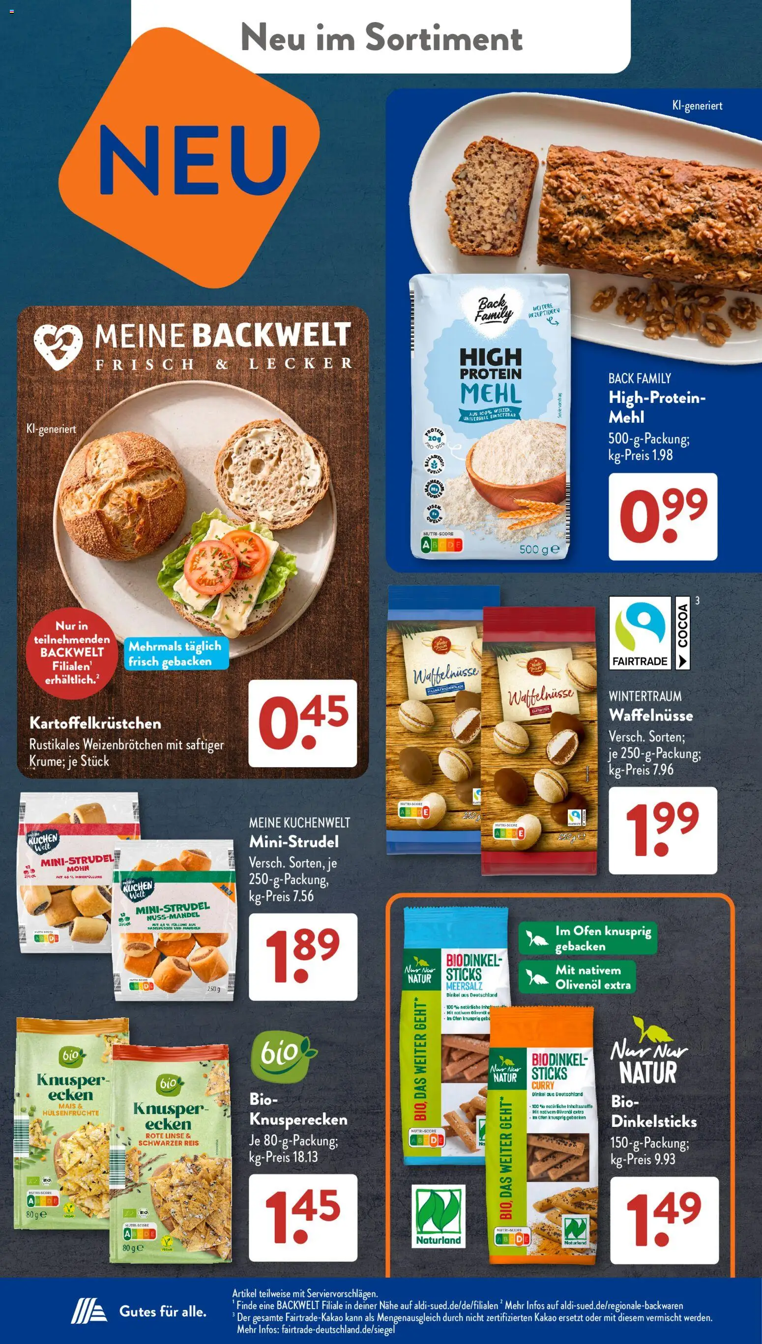 Vorschau von dem Prospekt des Geschäftes Aldi Süd, gültig ab dem 21.09.2026 - Quark, Himbeere, Feta, Eier, Schinken, Apfelmus, Brühe