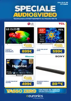 Anteprima dell'opuscolo Euronics volantino Audio&Video dal negozio Euronics valido da 08/10/2026
