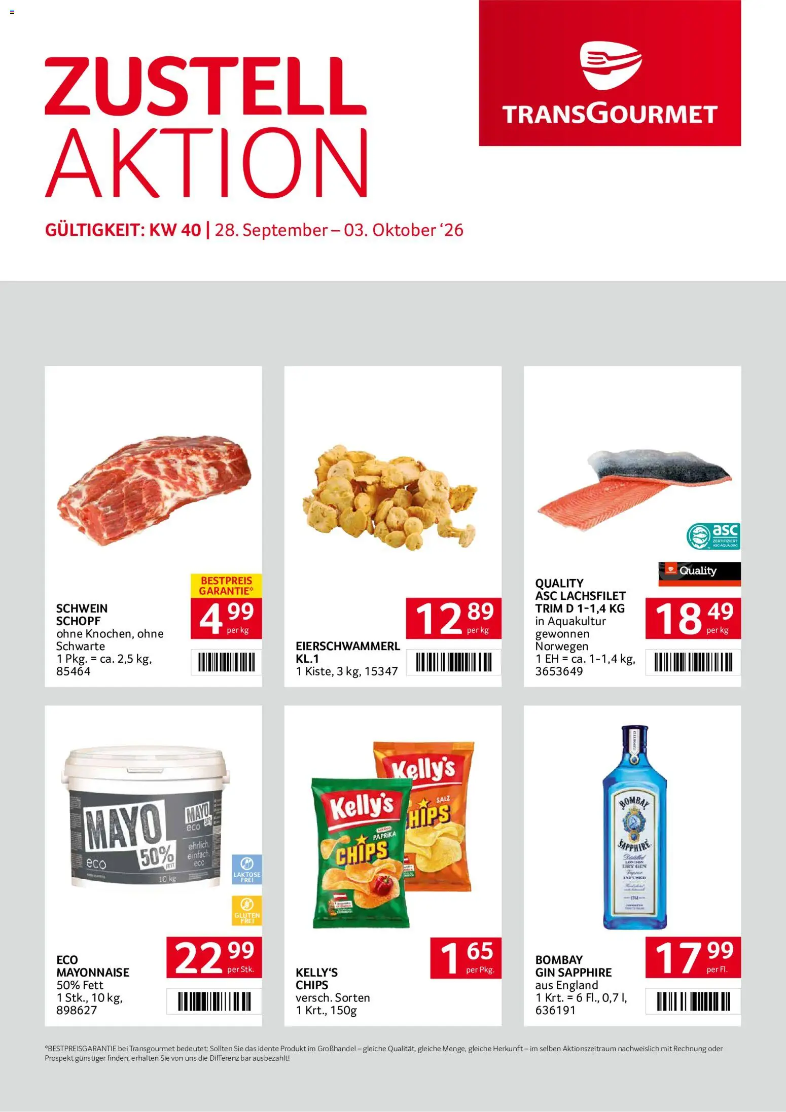 Vorschau der Angebote: Transgourmet Transgourmet Zustellaktion gültig ab 28.09.2026