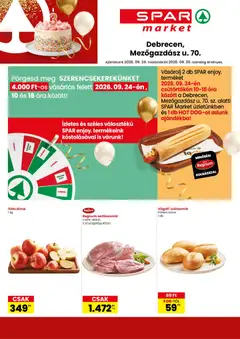 Spar Market - Spar Market akciós újság Debrecen megtekintése, amely érvényes 2026.09.24.-től