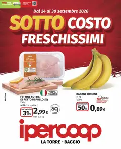 Anteprima dell'opuscolo Ipercoop volantino Sottocosto Freschissimi dal negozio Ipercoop valido da 24/09/2026
