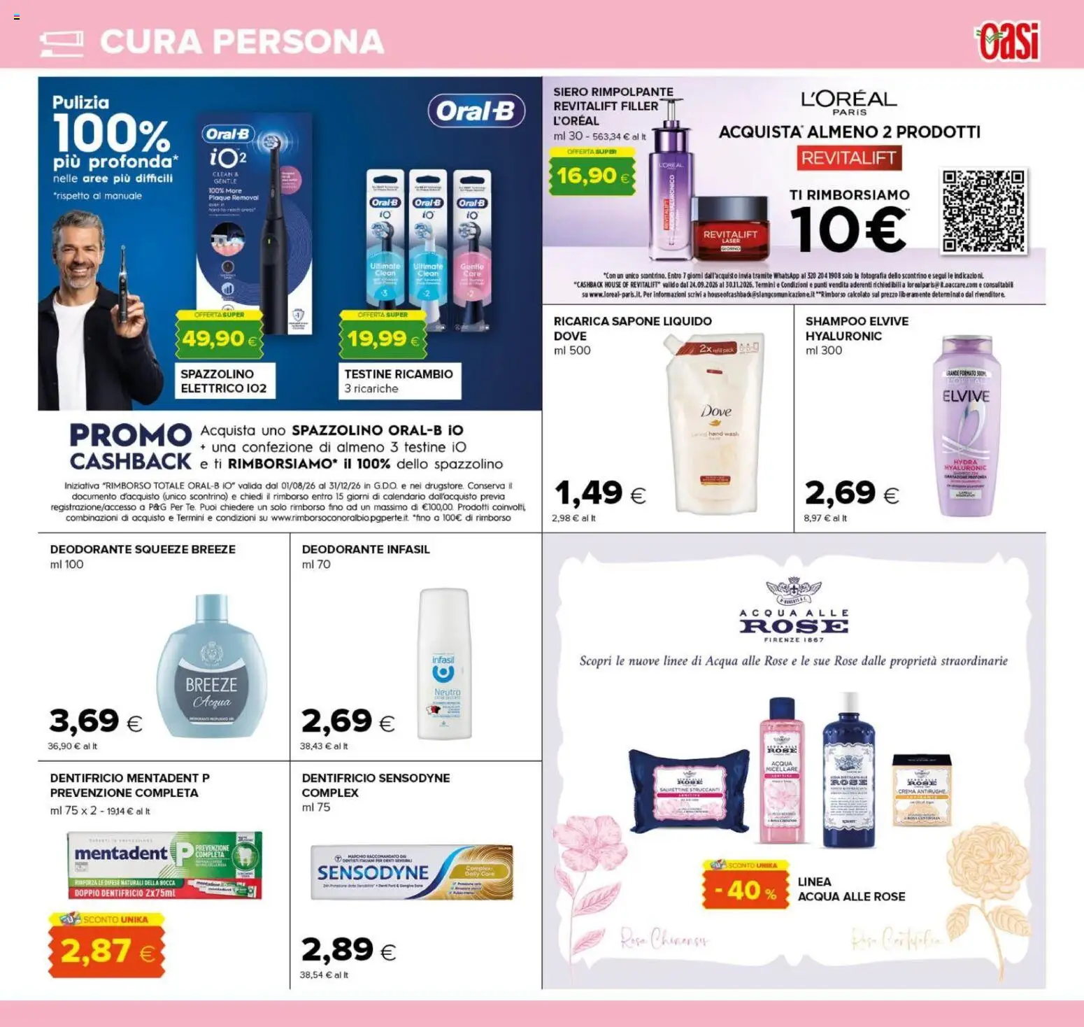Anteprima dell'opuscolo Oasi volantino Zagarolo dal negozio Oasi valido da 22/10/2026 - Acqua, Crema, Shampoo, Deodorante, Sapone, Dentifricio, Spazzolino