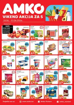 Pregled letka AMKO Vikend akcije trgovine AMKO vrijedi od 18.06.2026