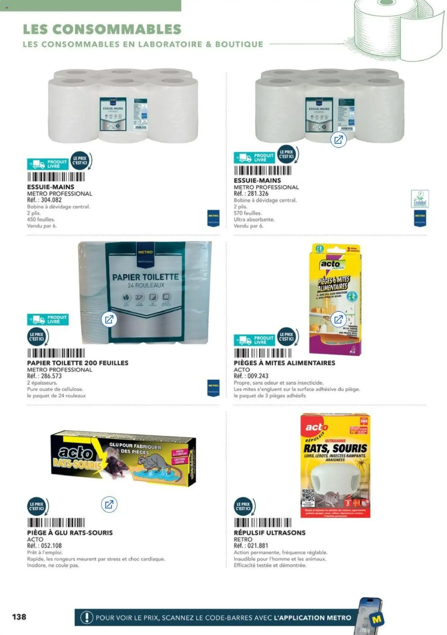 Prévisualisation de Boulangers Pâtissiers du magasin METRO formulaire valide 30/04/2026 - Livre, Souris, Papier toilette
