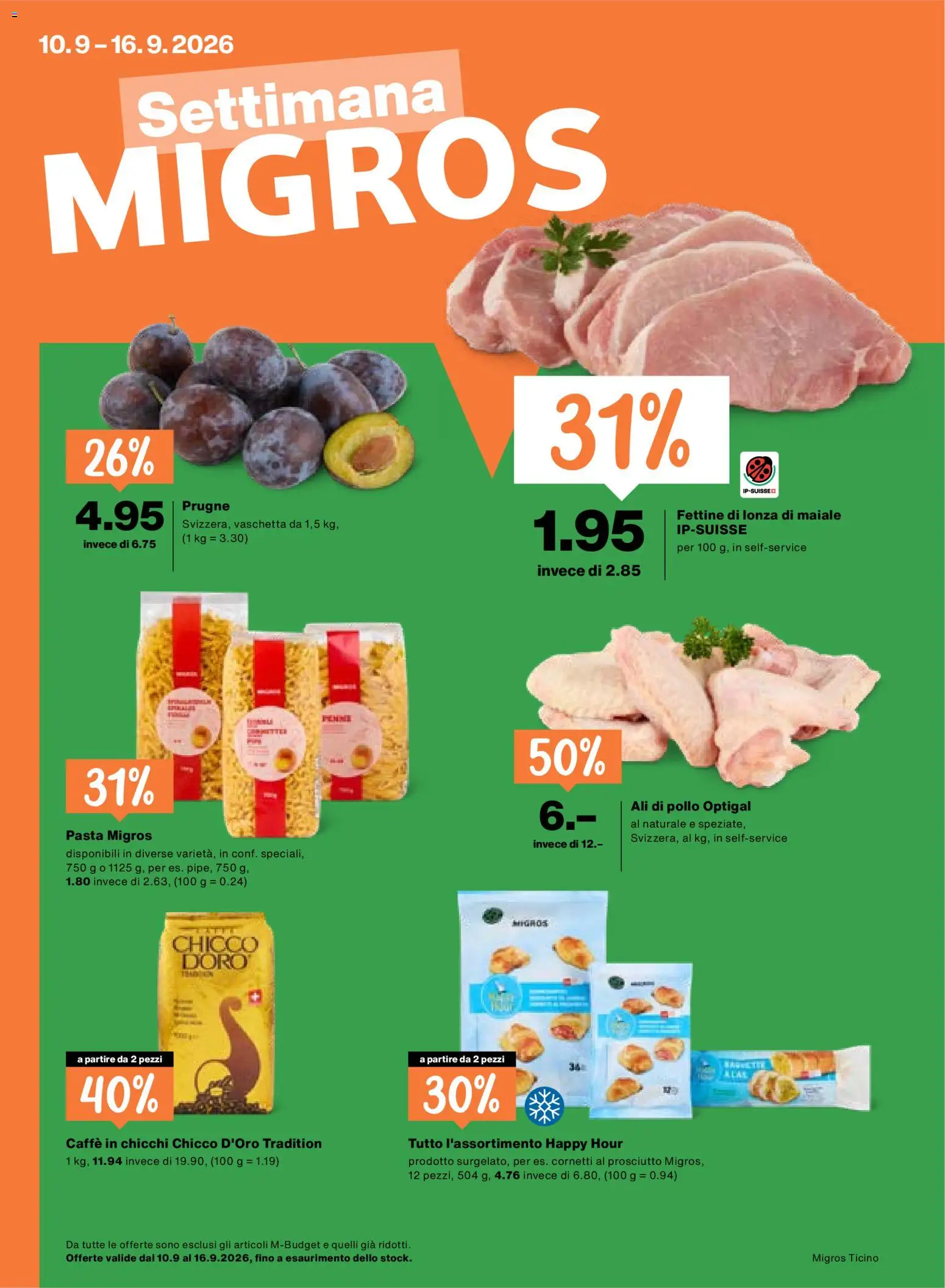 Vorschau des Merkblatts Migros aktionen IT vom Shop Migros gültig von 10.09.2026 bis 16.09.2026