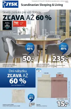 Náhľad JYSK letáku platného od 21.10.2026